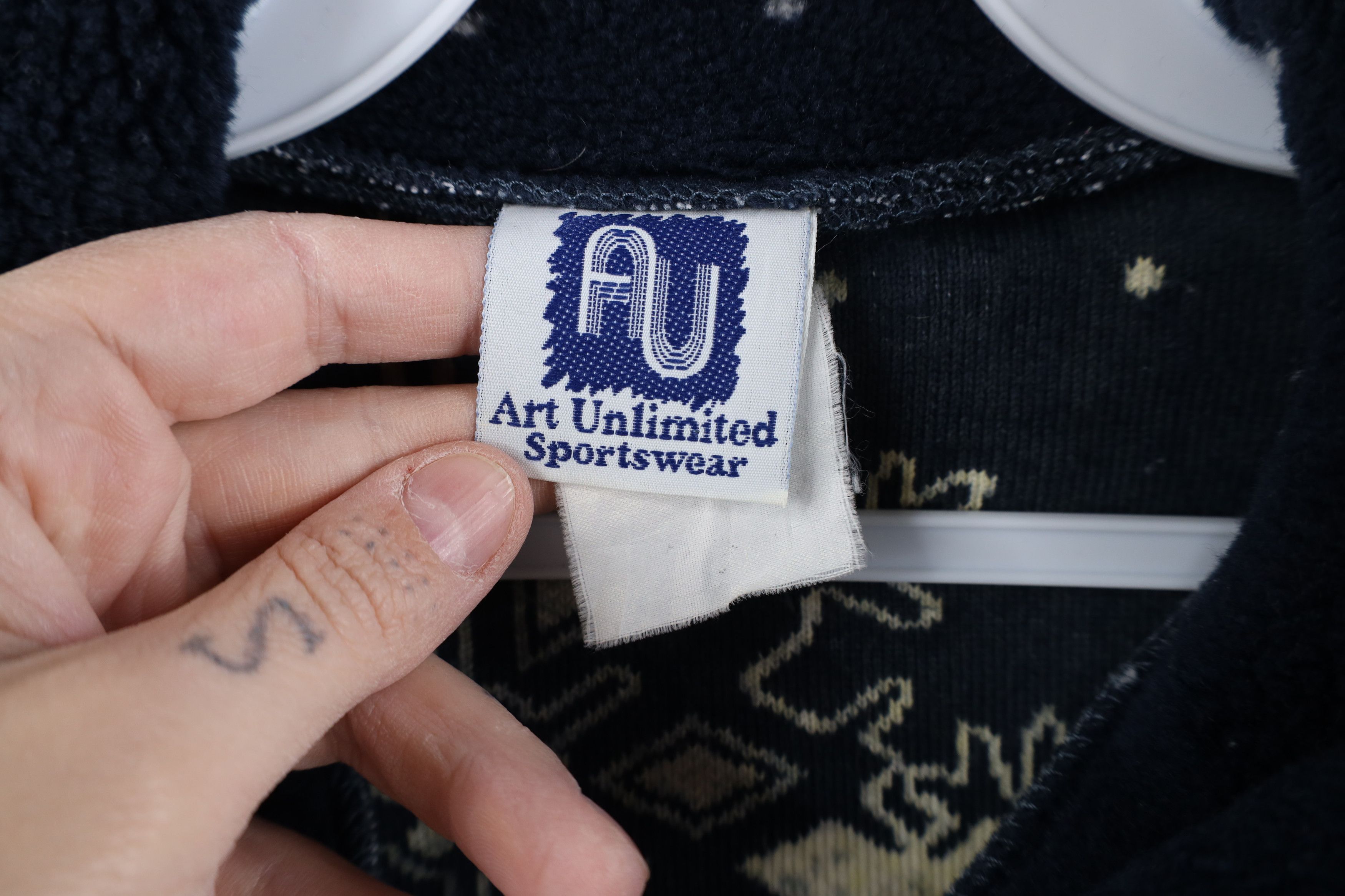 Vintage Vintage 90s Art Unlimited Horse All Over Print Fleece Jacket Size XL / US 12-14 / IT 48-50 - 8 Thumbnail