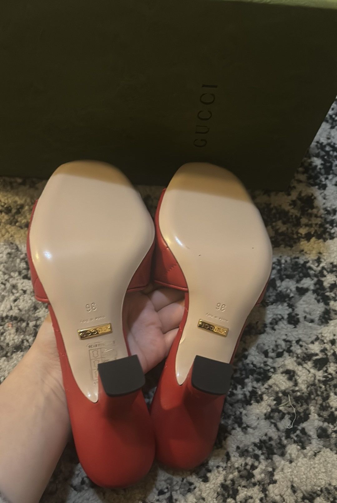 Gucci Gucci Double G Marmont Slide Sandal Mules Maple Red size 36 Size US 6 / IT 36 - 6 Thumbnail