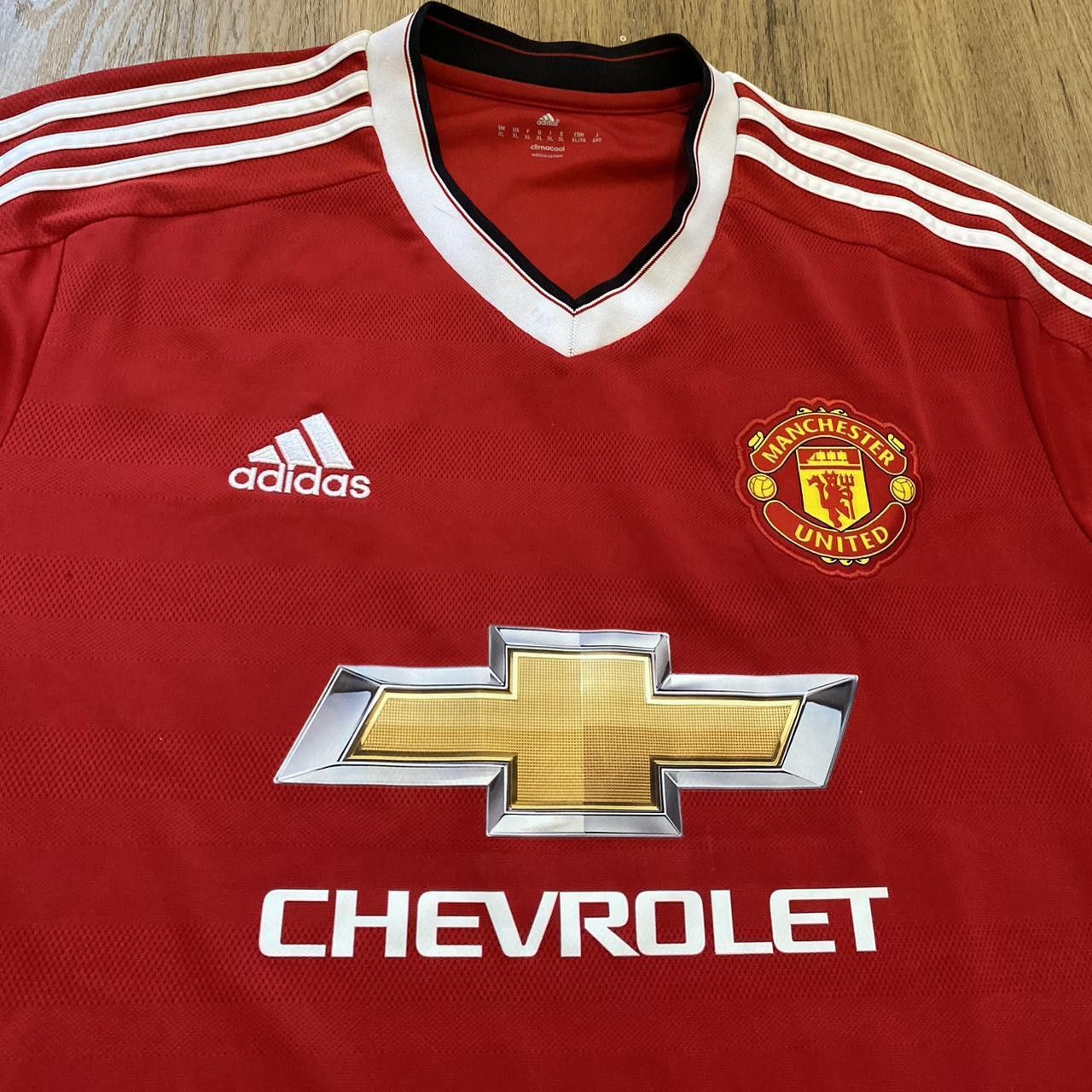 Adidas 2015-16 Manchester United Adidas Chevrolet Football Shirt Size US XL / EU 56 / 4 - 3 Thumbnail
