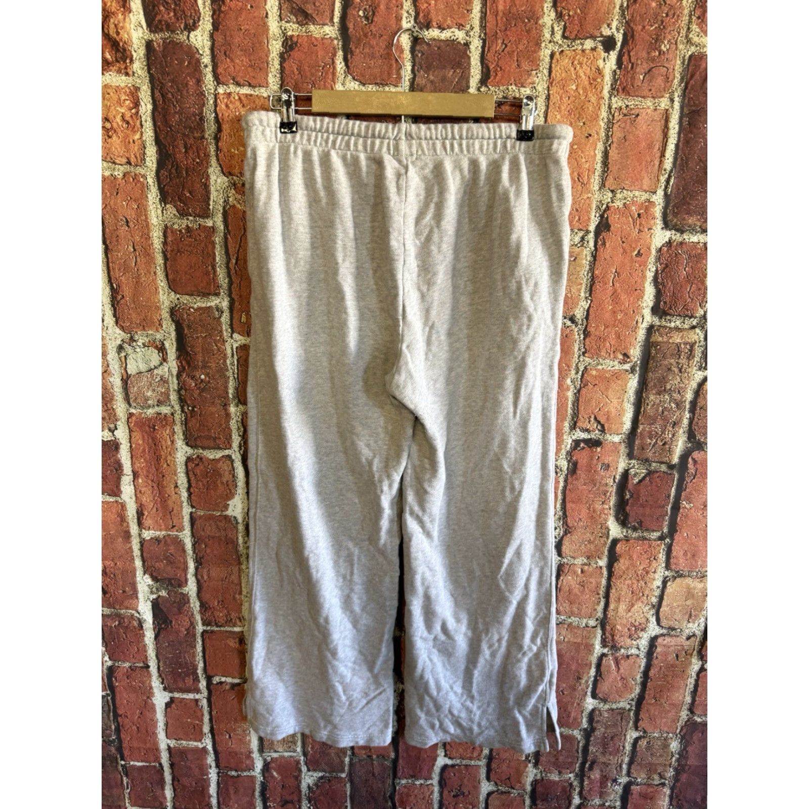 Vintage Aerie Sweatpants Womens Gray L Drawstring Straight Leg Activewear Pants Size 36" / US 14 / IT 50 - 2 Thumbnail