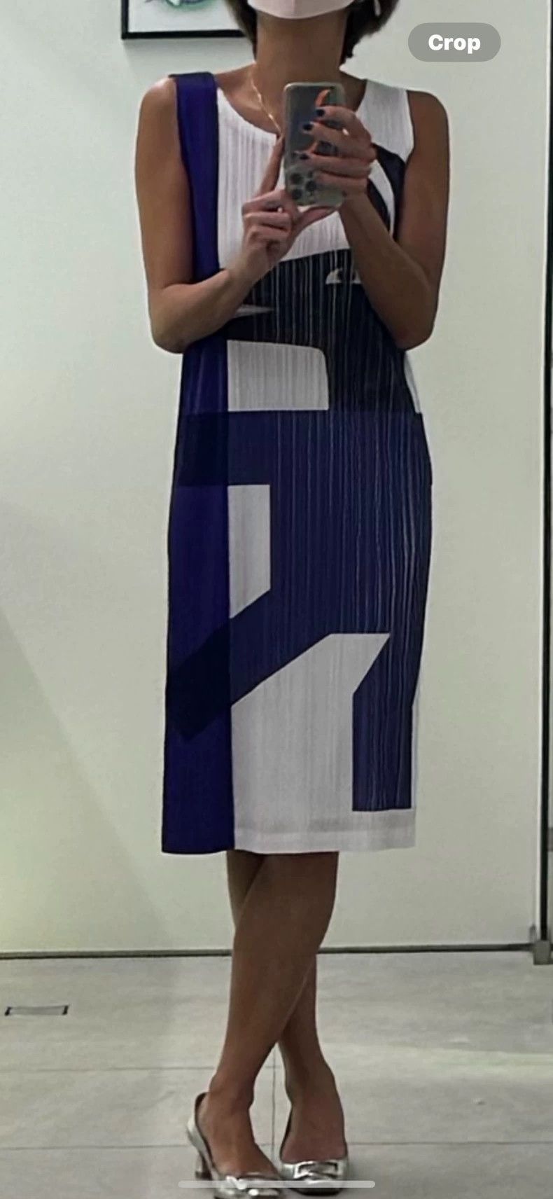 Issey Miyake Issey Miyake size:3 Blue and white dress Size M / US 6-8 / IT 42-44 - 1 Thumbnail