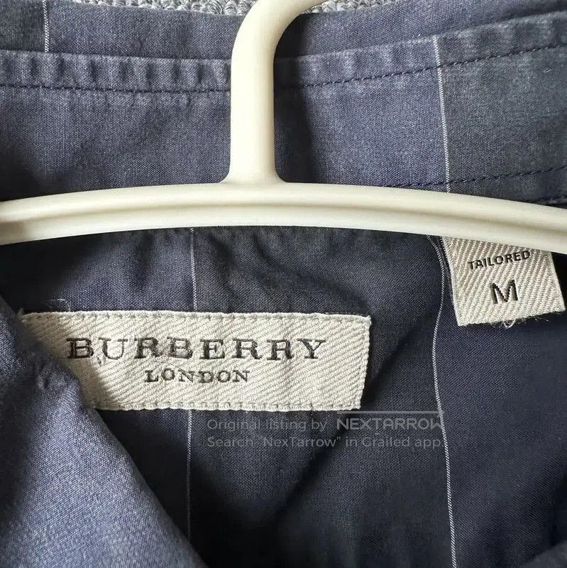 Burberry Burberry Gray Cotton Logo Long Sleeve Shirt. Size US M / EU 48-50 / 2 - 3 Thumbnail