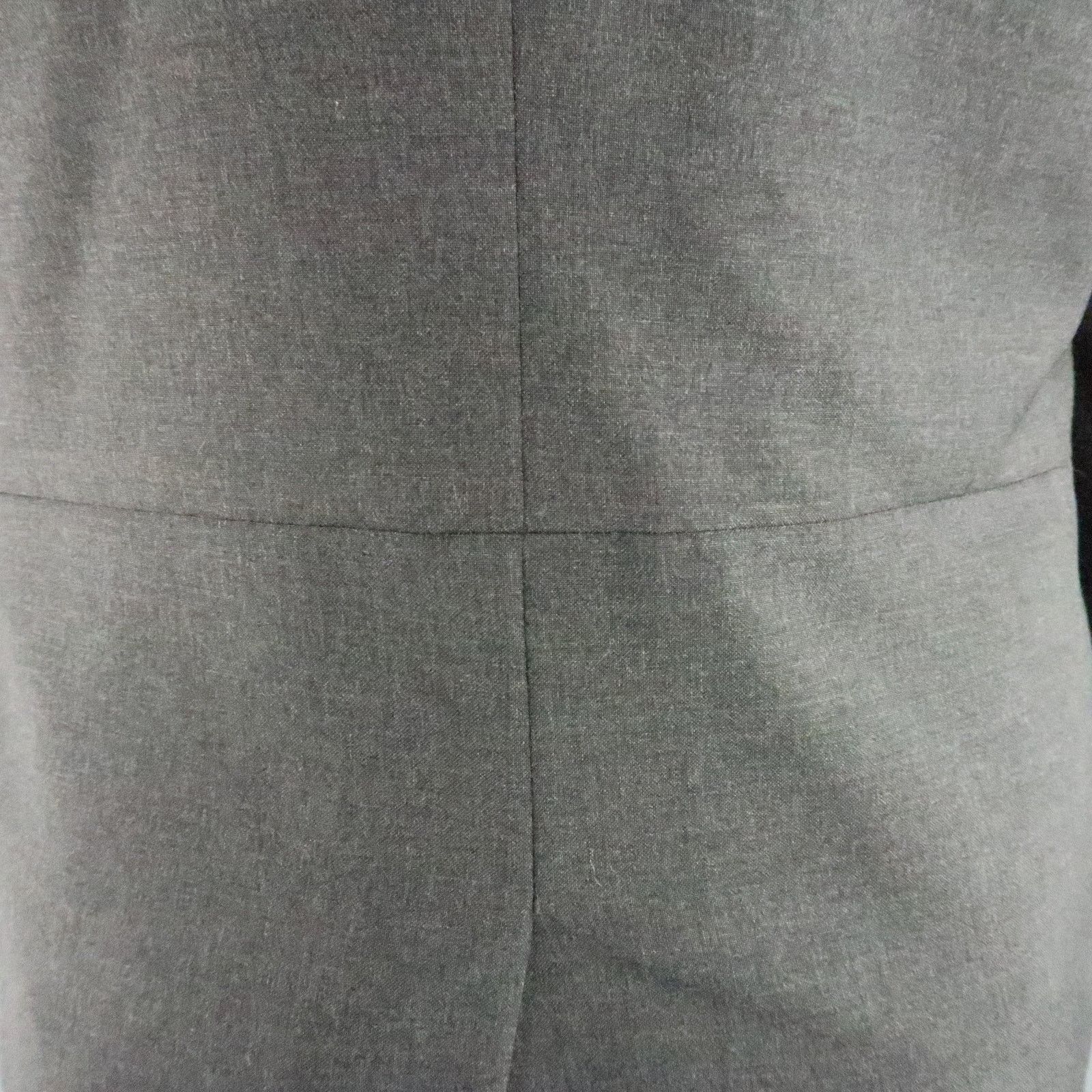 Lanvin LANVIN 40 Short Charcoal Wool Satin Trim Peak Lapel Suit Size 40R - 9 Thumbnail