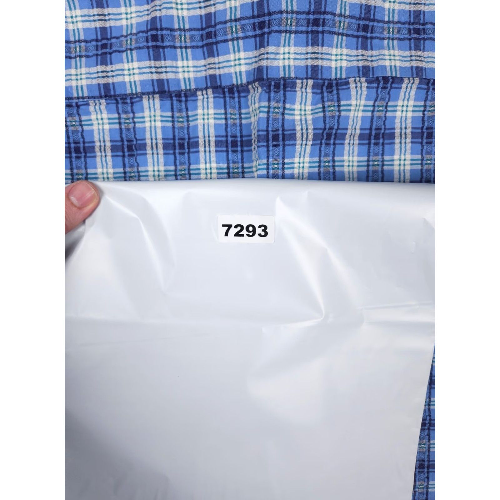 Vintage VINTAGE L.L. Bean Shirt Western Plaid 100% Cotton Short Sleeve Button-Up Collared XL Men’s Regular Blue Textured Size US XL / EU 56 / 4 - 7 Thumbnail