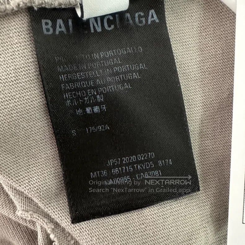 Balenciaga Balenciaga Solid color blurred letter print ripped round n Size US S / EU 44-46 / 1 - 4 Thumbnail