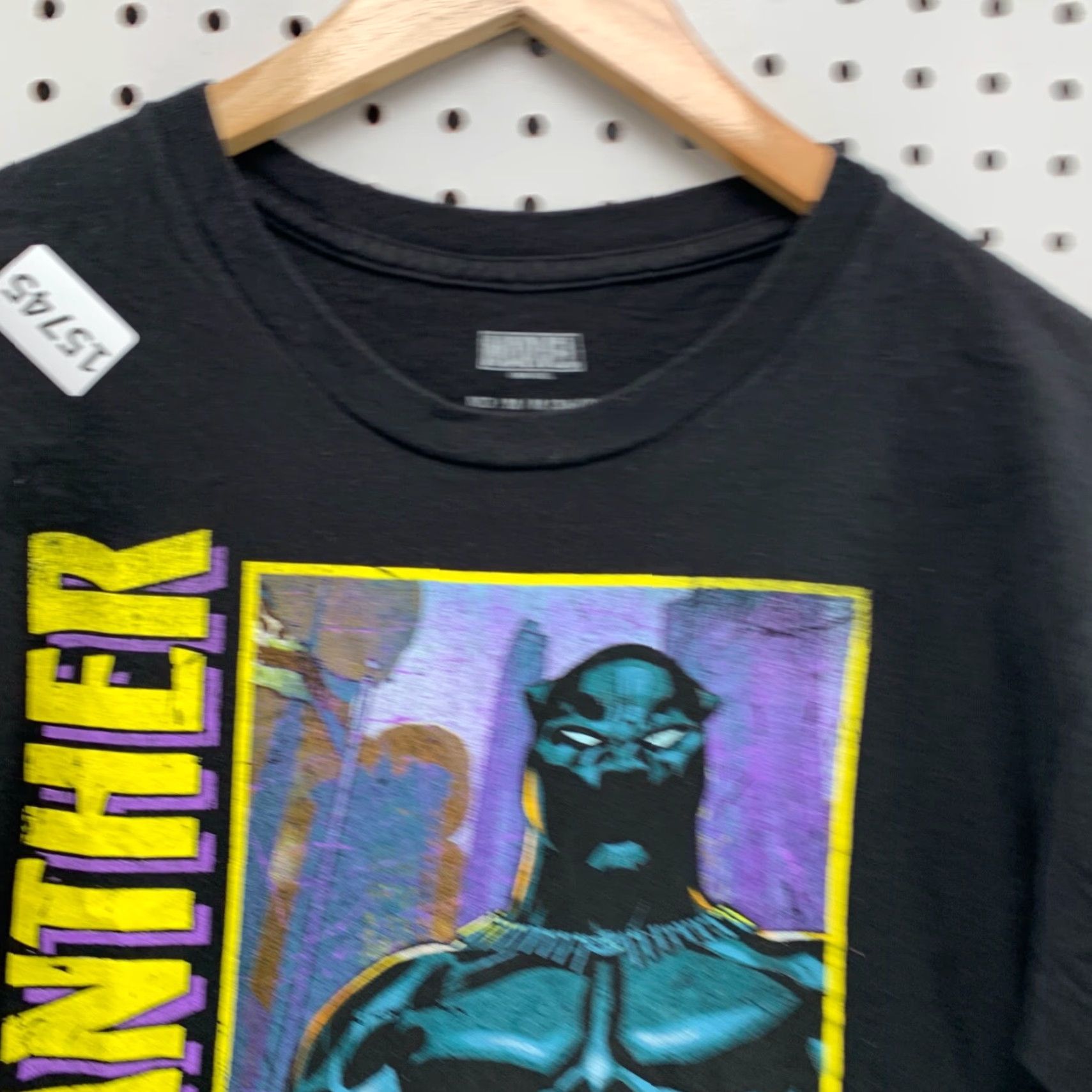 Vintage Marvel Black Panther Medium Adult Shirt Black Short Sleeve Big Graphic Movie Tee Size US M / EU 48-50 / 2 - 4 Thumbnail