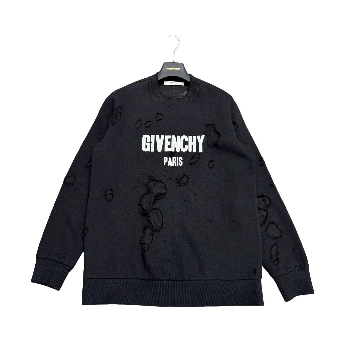 Givenchy Givenchy Distressed Logo Sweatshirt Size S Size US S / EU 44-46 / 1 - 1 Thumbnail