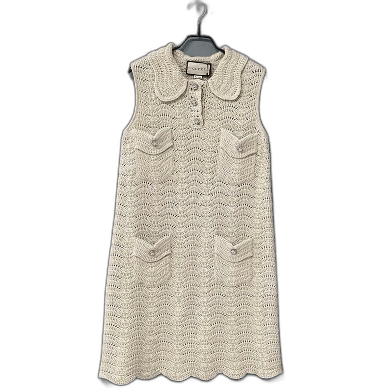 Gucci Gucci Wool Knit Dress with Pockets-2505 Size S / US 4 / IT 40 - 1 Thumbnail