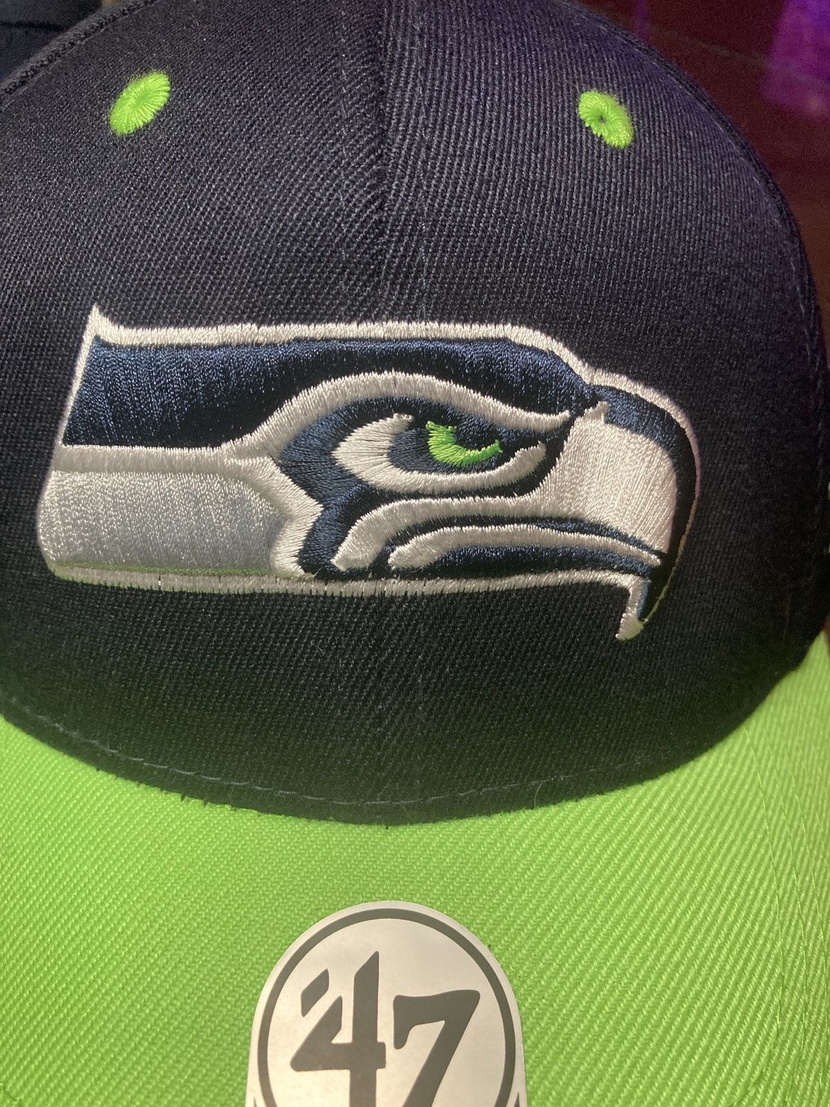 47 Brand Seattle Seahawks 47 contender stretch fit osfa green hat cap Size ONE SIZE - 2 Thumbnail