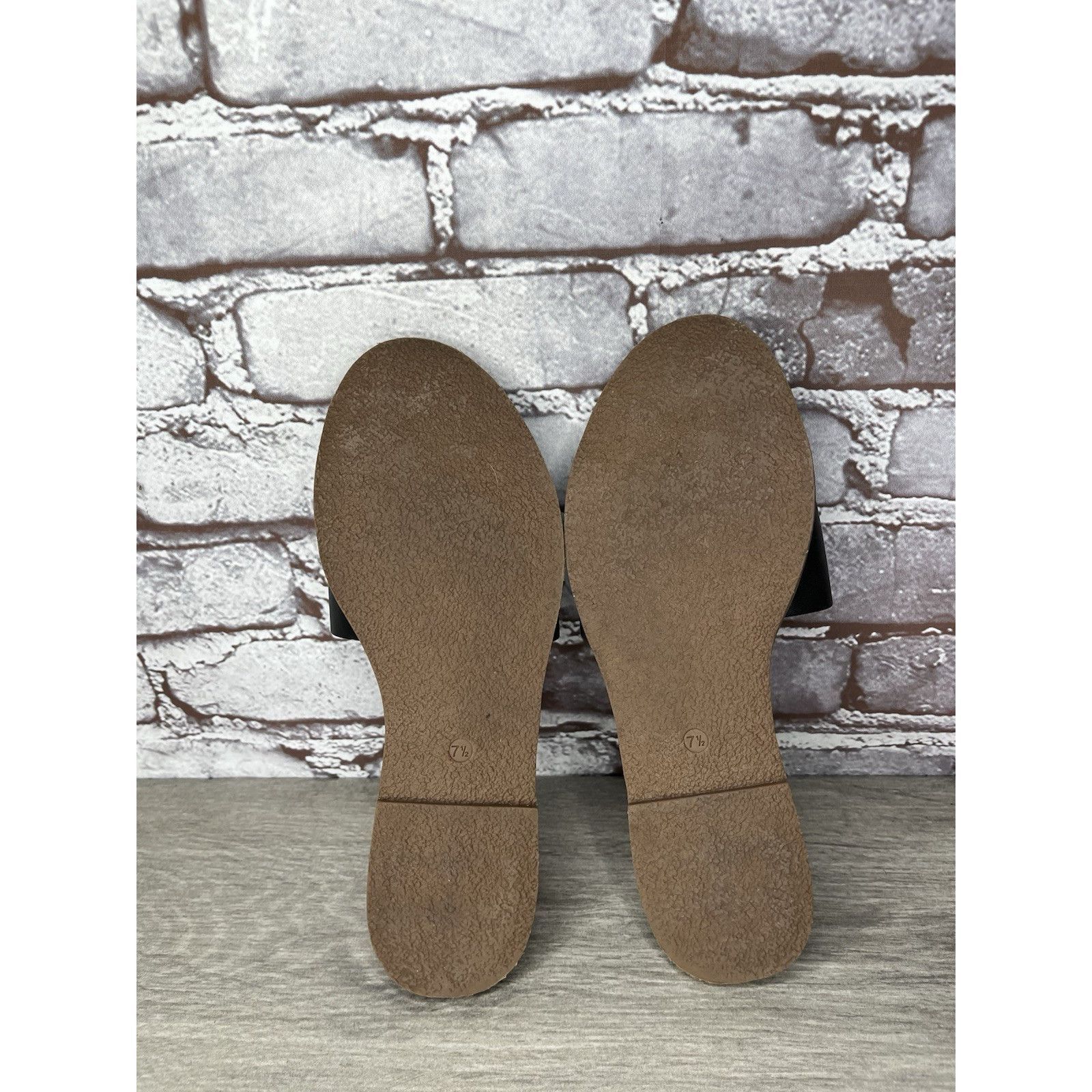 Madewell Madewell The Boardwalk Post Slides Black Leather Sandals Wom Size US 7.5 / IT 37.5 - 17 Thumbnail