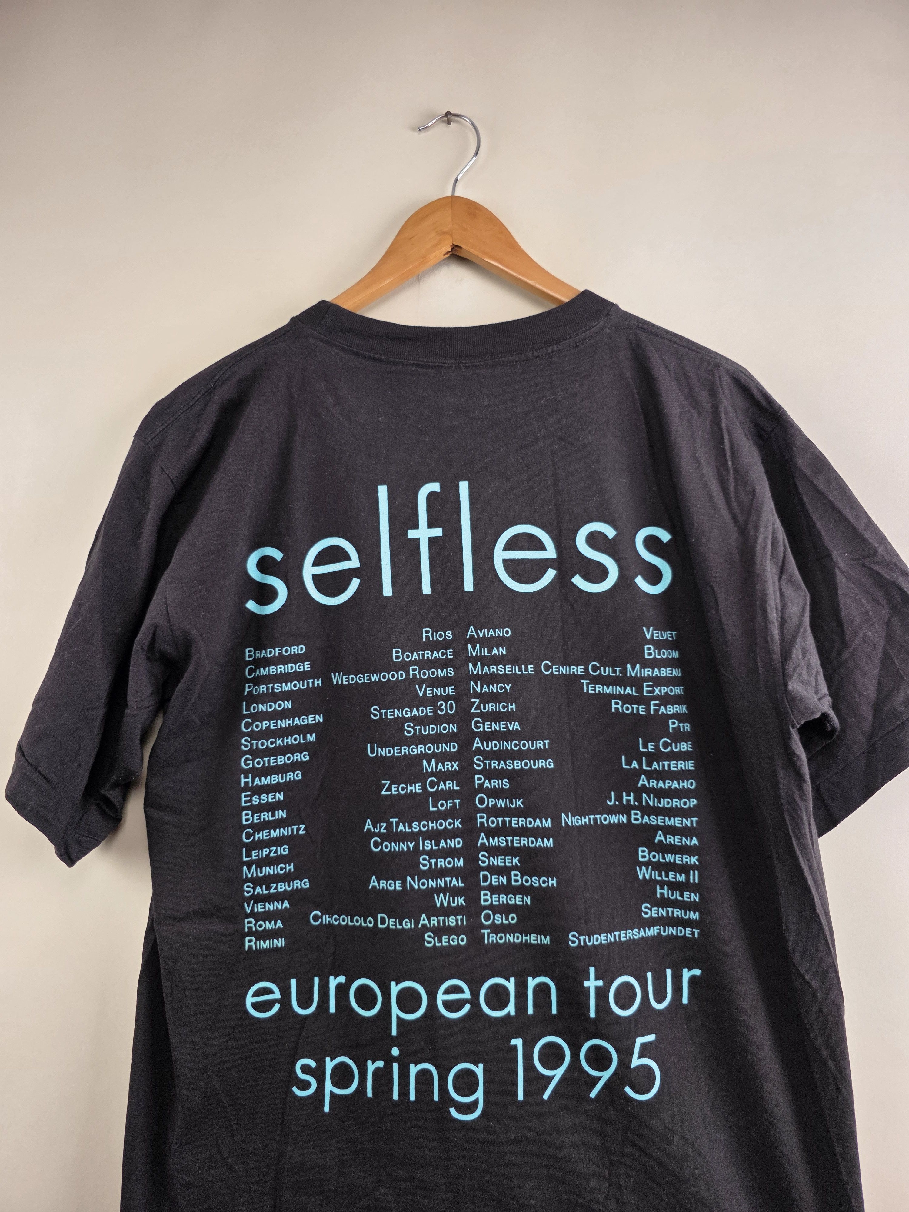 Band Tees × Vintage 1995 Godflesh Selfless Jesus Christ European Spring Tour L Size US L / EU 52-54 / 3 - 6 Thumbnail