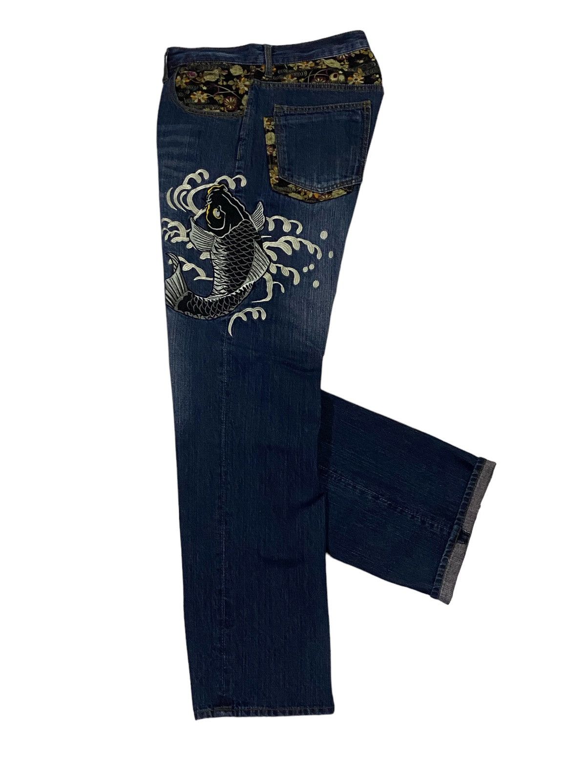 Japanese Brand Japanese Brand Memory Special Koi Fish Embroidery Jeans Size US 34 / EU 50 - 25 Thumbnail