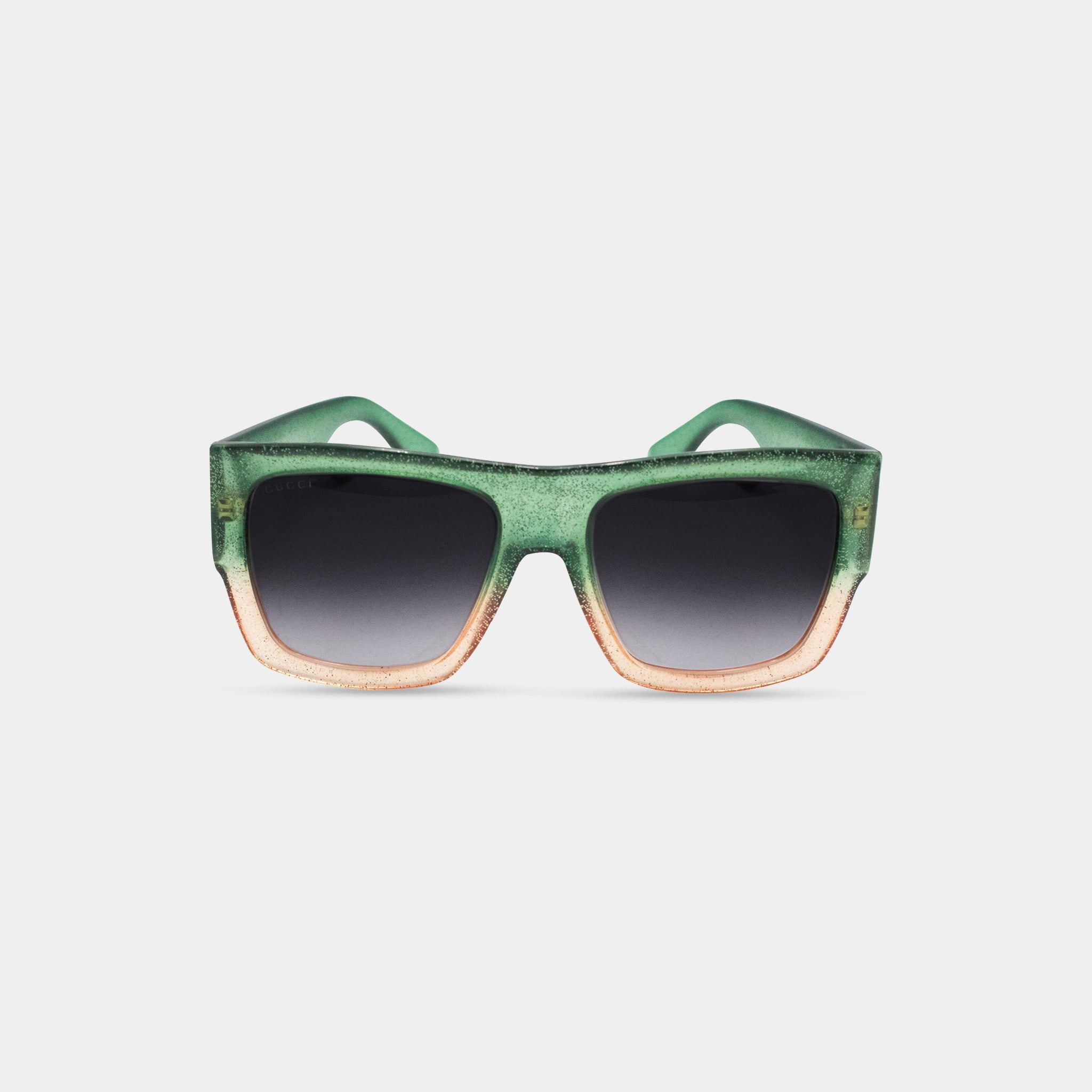Gucci Gucci Green Orange Gradient Sunglasses Size ONE SIZE - 1 Thumbnail