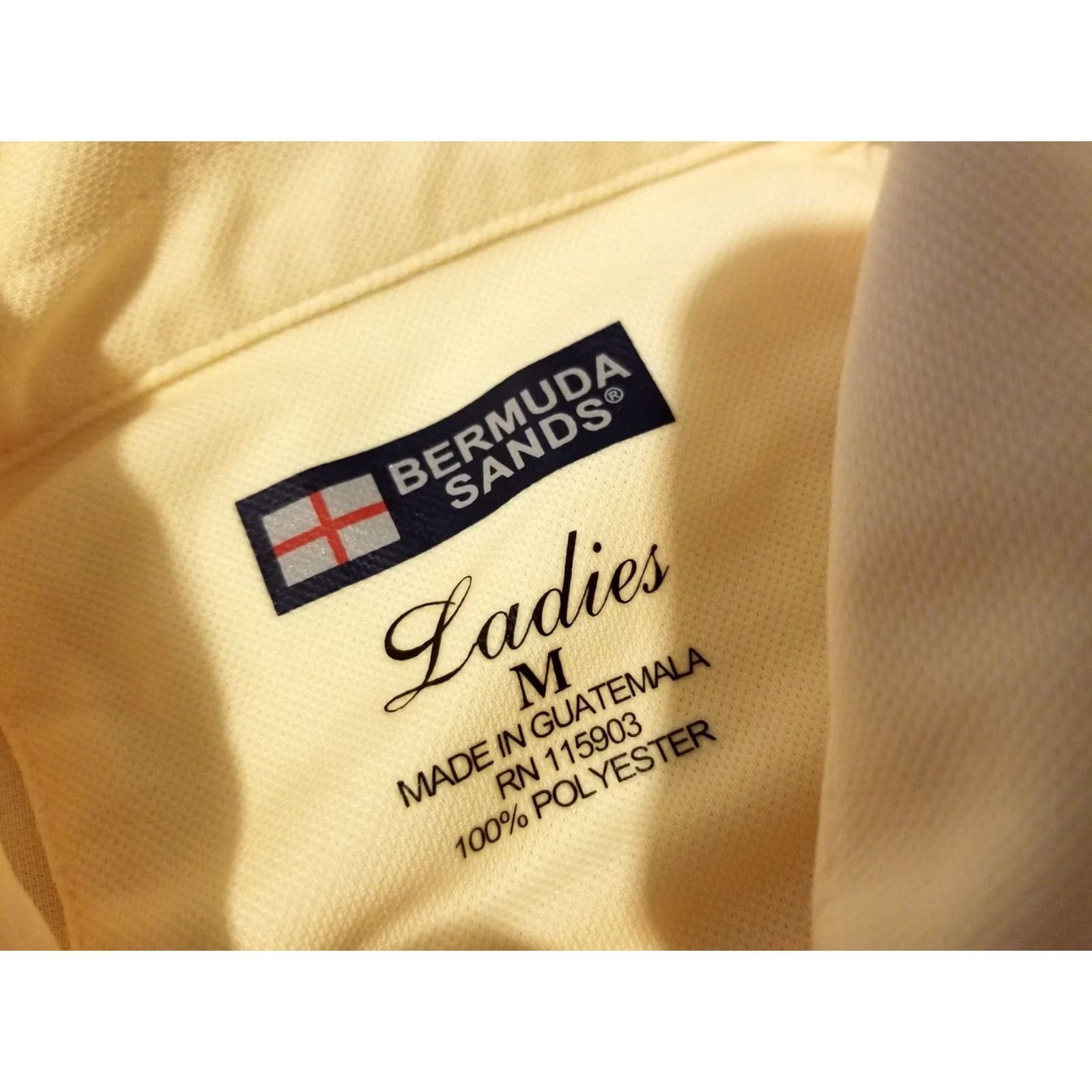 Vintage Bermuda Sands Shirt Womens M Yellow Polo Athletic Long Sleeve Golf Size M / US 6-8 / IT 42-44 - 3 Thumbnail