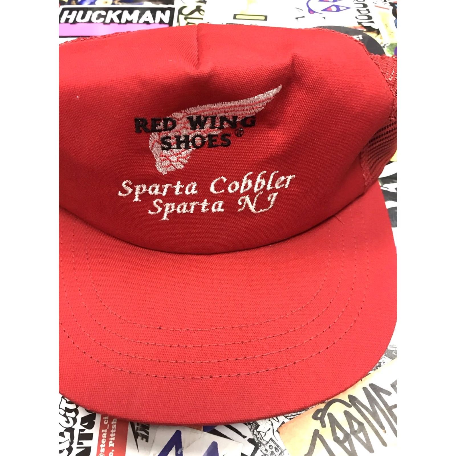 Vintage VINTAGE Red Wing Shoes Hat Red Adjustable Sparta Cobbler Sparta NJ Size ONE SIZE - 2 Thumbnail
