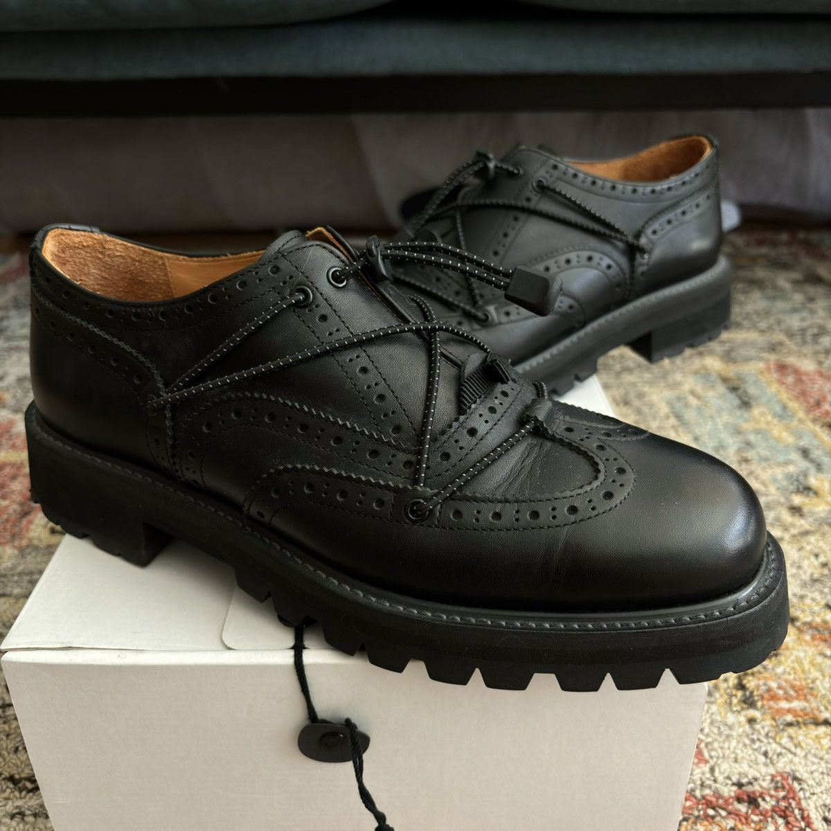 Hender Scheme Code Tip Smooth Leather Brogues Vibram Japan dress shoes |  Grailed