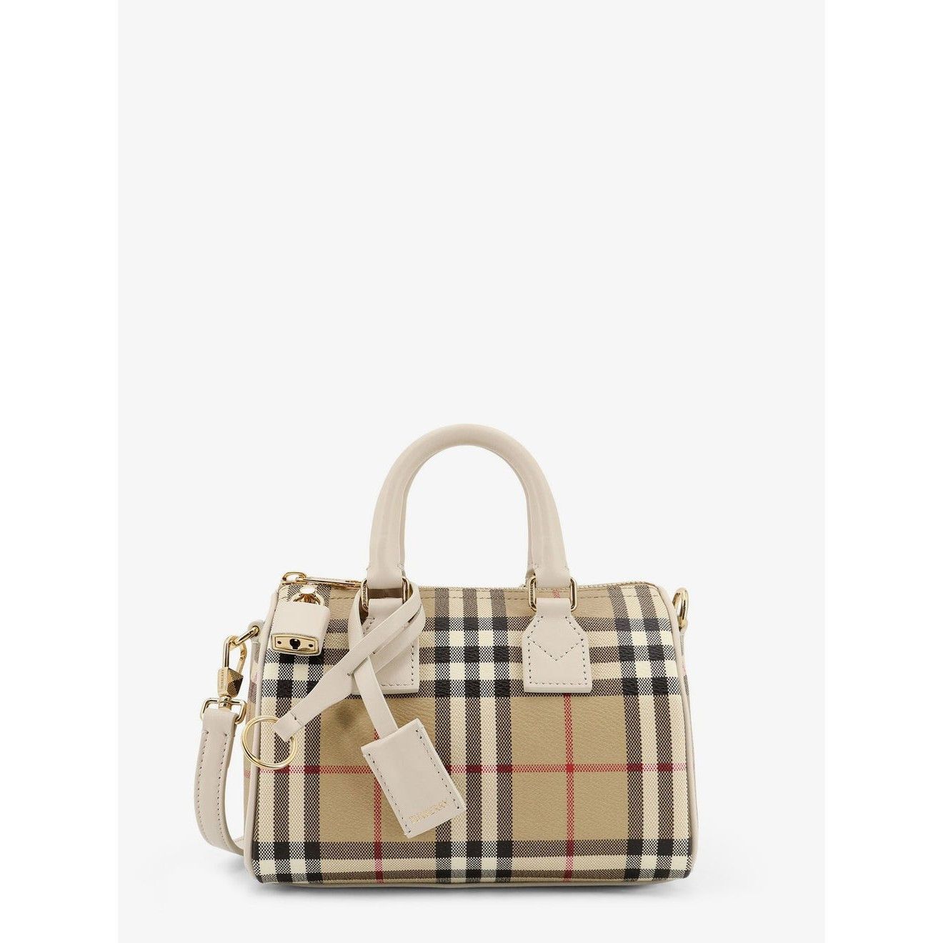 Burberry BURBERRY Bowling Mini White Top Handle Bag New Size ONE SIZE - 1 Thumbnail