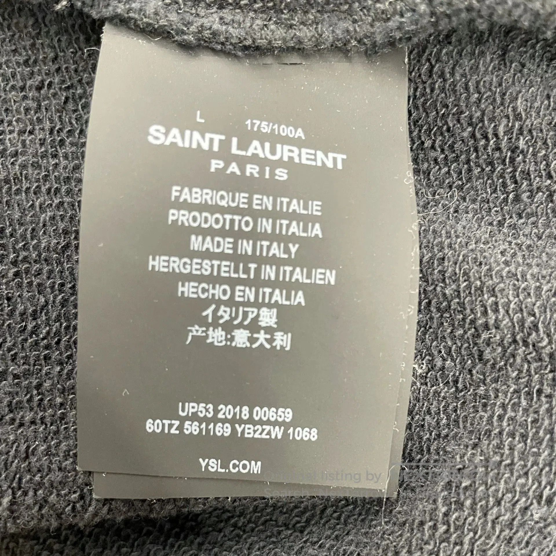 Saint Laurent Paris black hoodie with rainbow logo design. Size US L / EU 52-54 / 3 - 6 Thumbnail