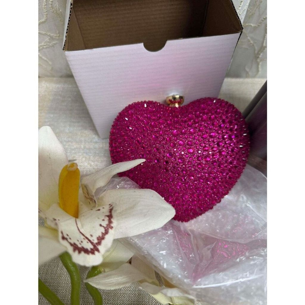 Other RAMLA Heart Shaped Clutch Purse Jeweled Purses Size ONE SIZE - 5 Thumbnail