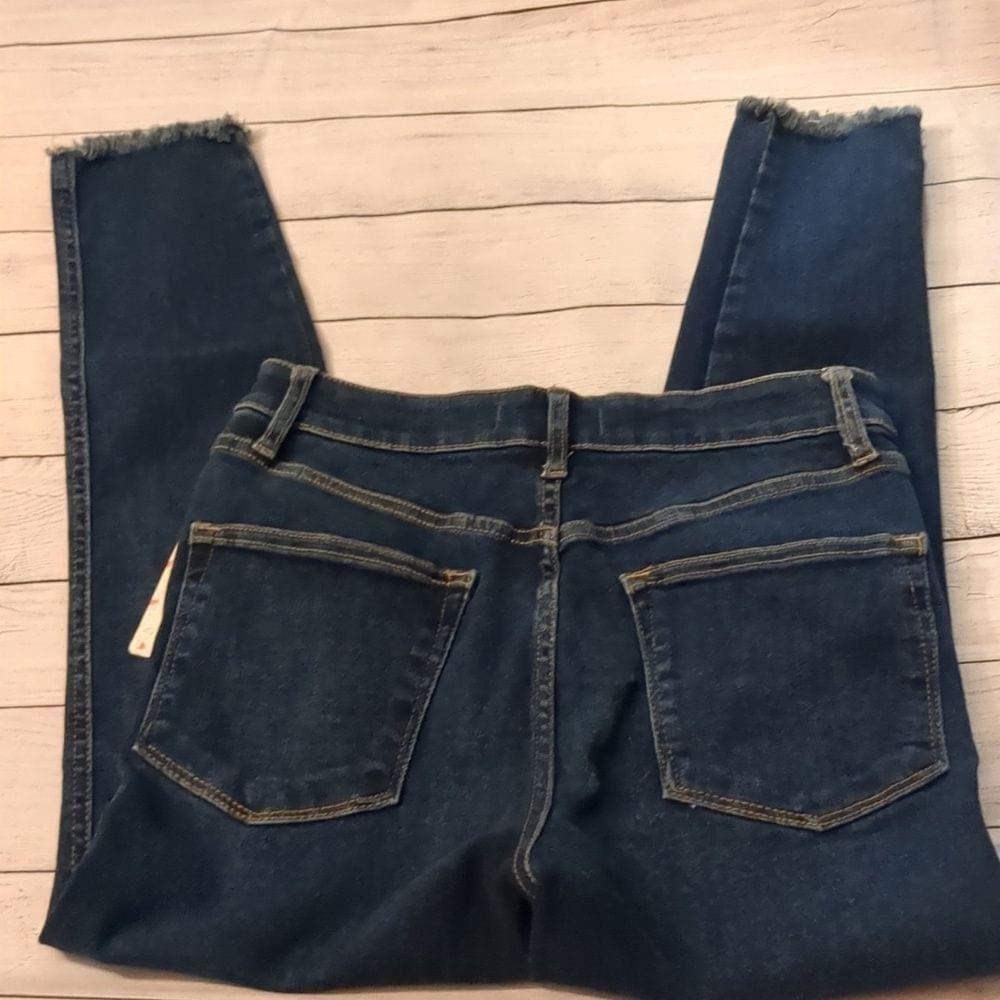 Free People Free people deep indigo fringe ankle jeans size 30 Size 30" / US 8 / IT 44 - 6 Thumbnail