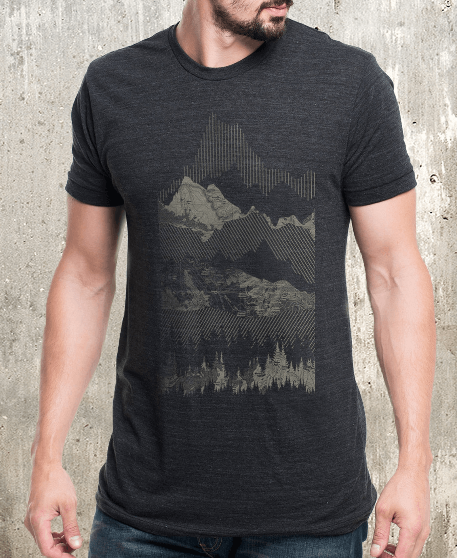 Designer × Vintage Mountain T-Shirt Men – Mountains Size US M / EU 48-50 / 2 - 1 Thumbnail