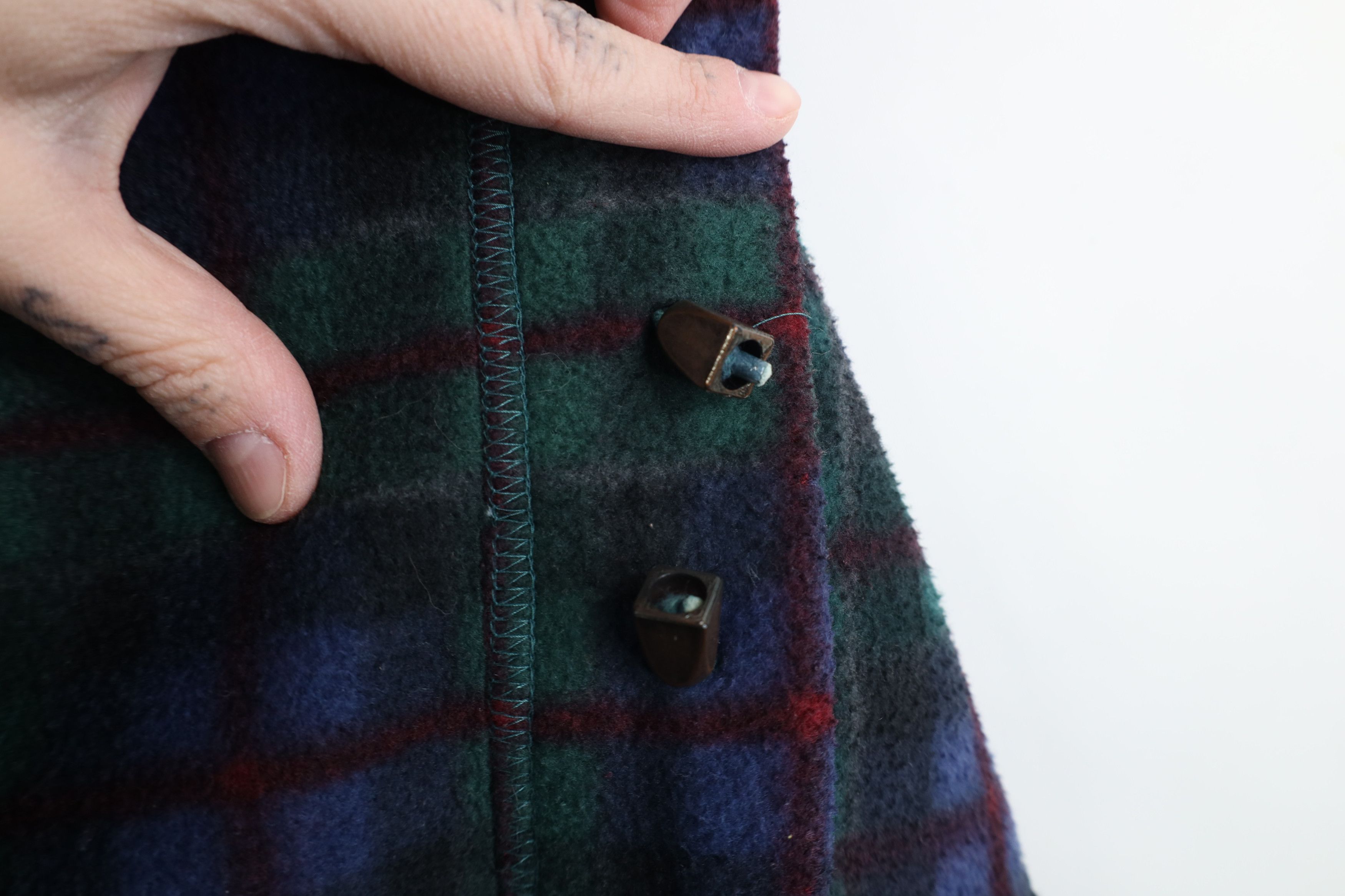 Vintage Vintage 90s Streetwear Fit Pullover Fleece Sweater Plaid Size L / US 10 / IT 46 - 9 Thumbnail