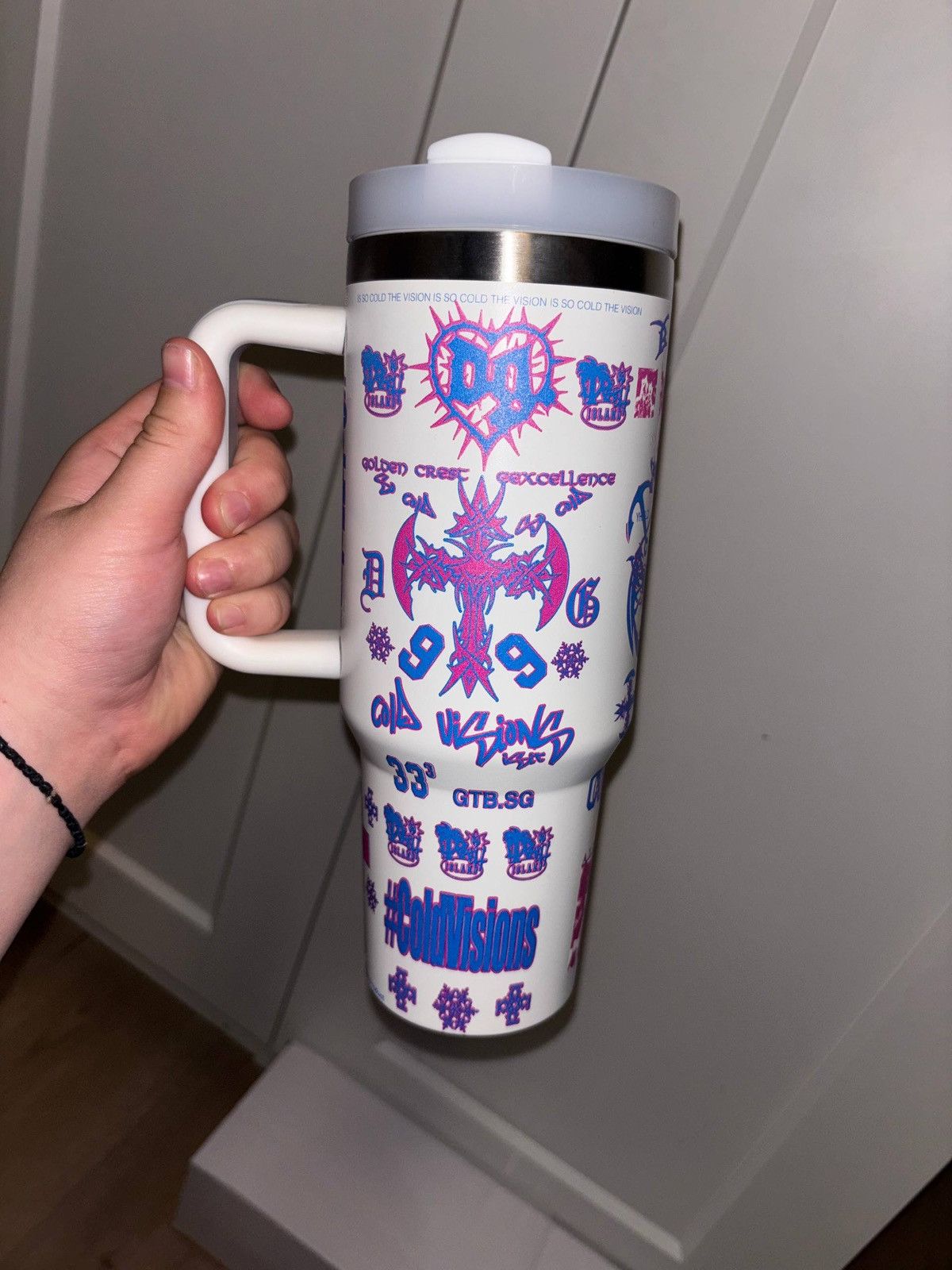 Drain Gang Bladee White tumbler Size ONE SIZE - 2 Thumbnail