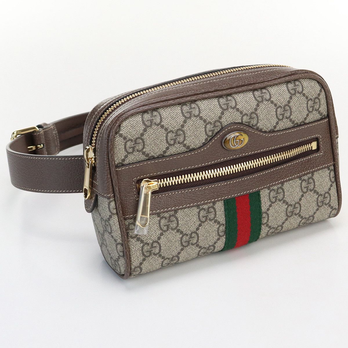 image of Gucci Ophidia Waist GG Supreme Body Bag in Brown, Women's