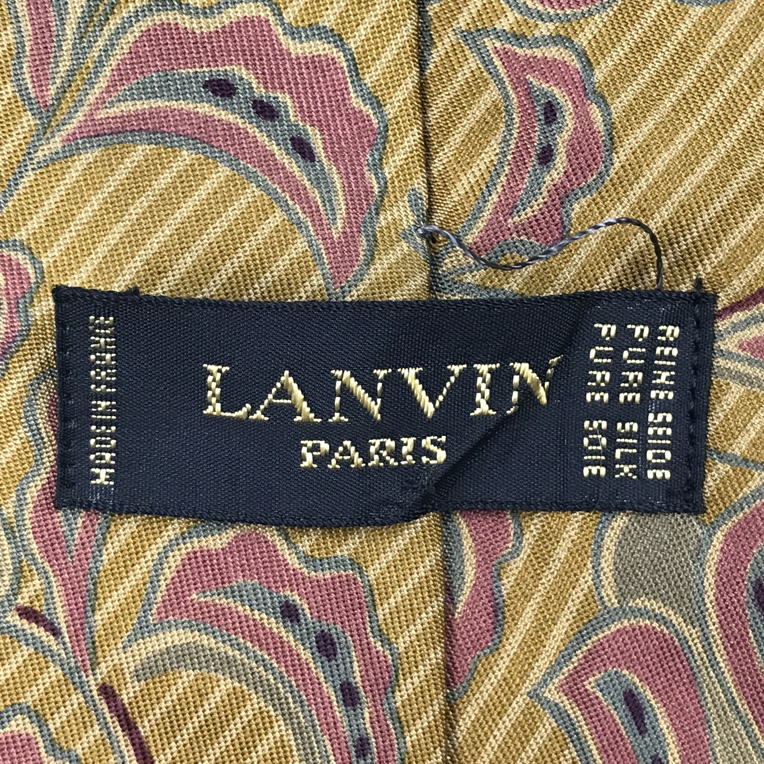 Designer × Lanvin × Vintage Vintage Lanvin Silk Necktie Size ONE SIZE - 6 Thumbnail