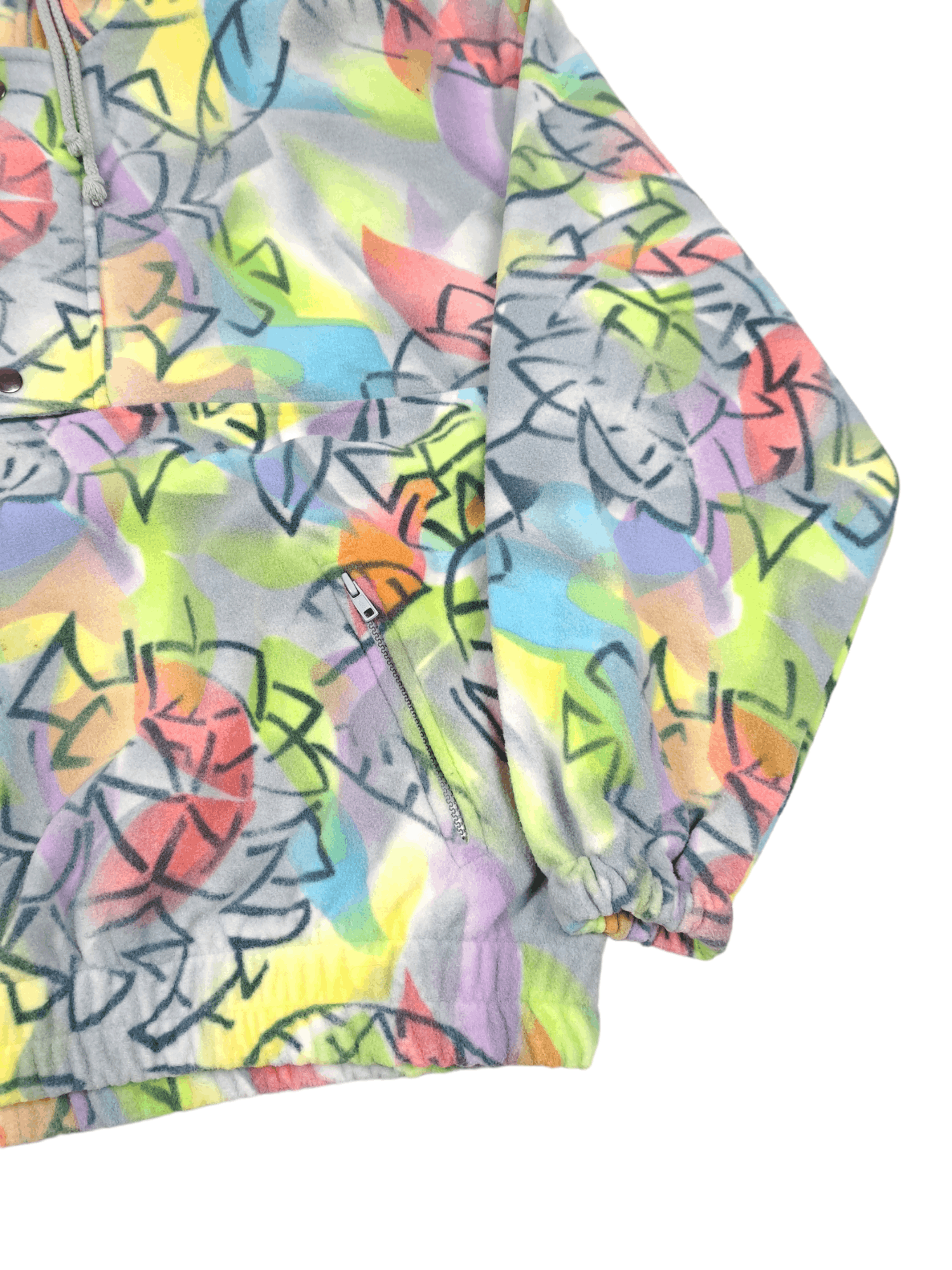 Other 💎 80's Retro Multicolor Crazy Fleece Half Zip Jacket Size US M / EU 48-50 / 2 - 3 Thumbnail