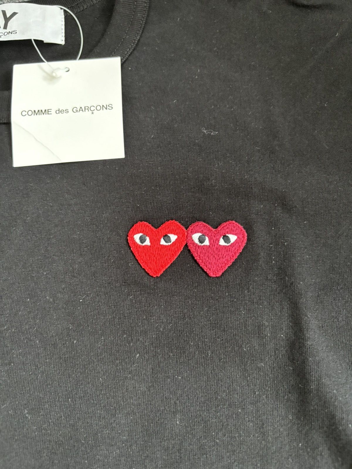 Comme des Garcons PLAY Comme Des Garcons Play Double Heart T-Shirt Size US XL / EU 56 / 4 - 2 Thumbnail