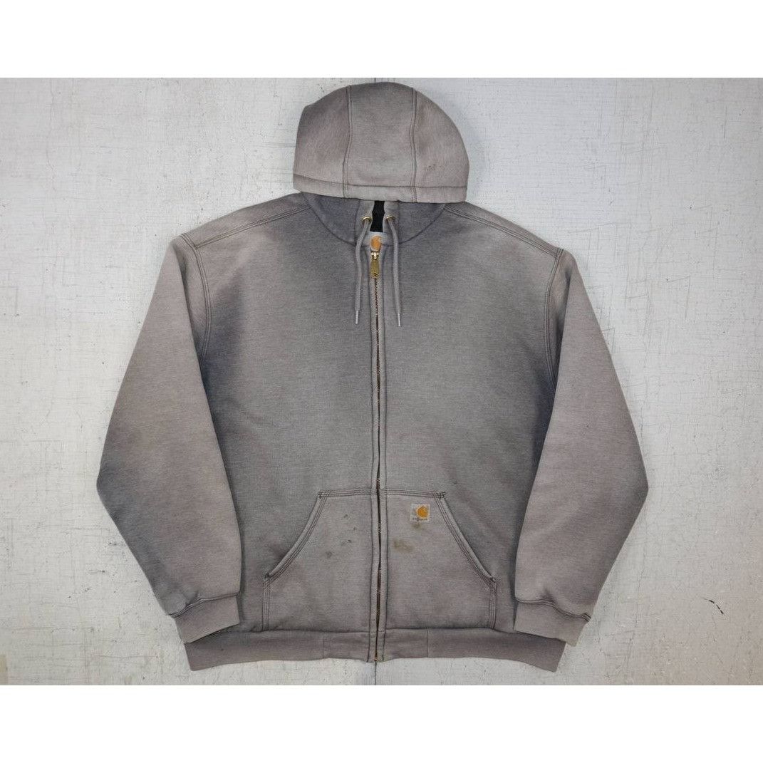 Carhartt Vintage Carhartt Men’s XL Full-Zip Hoodie Faded Gray Thermal Size US XL / EU 56 / 4 - 12 Thumbnail