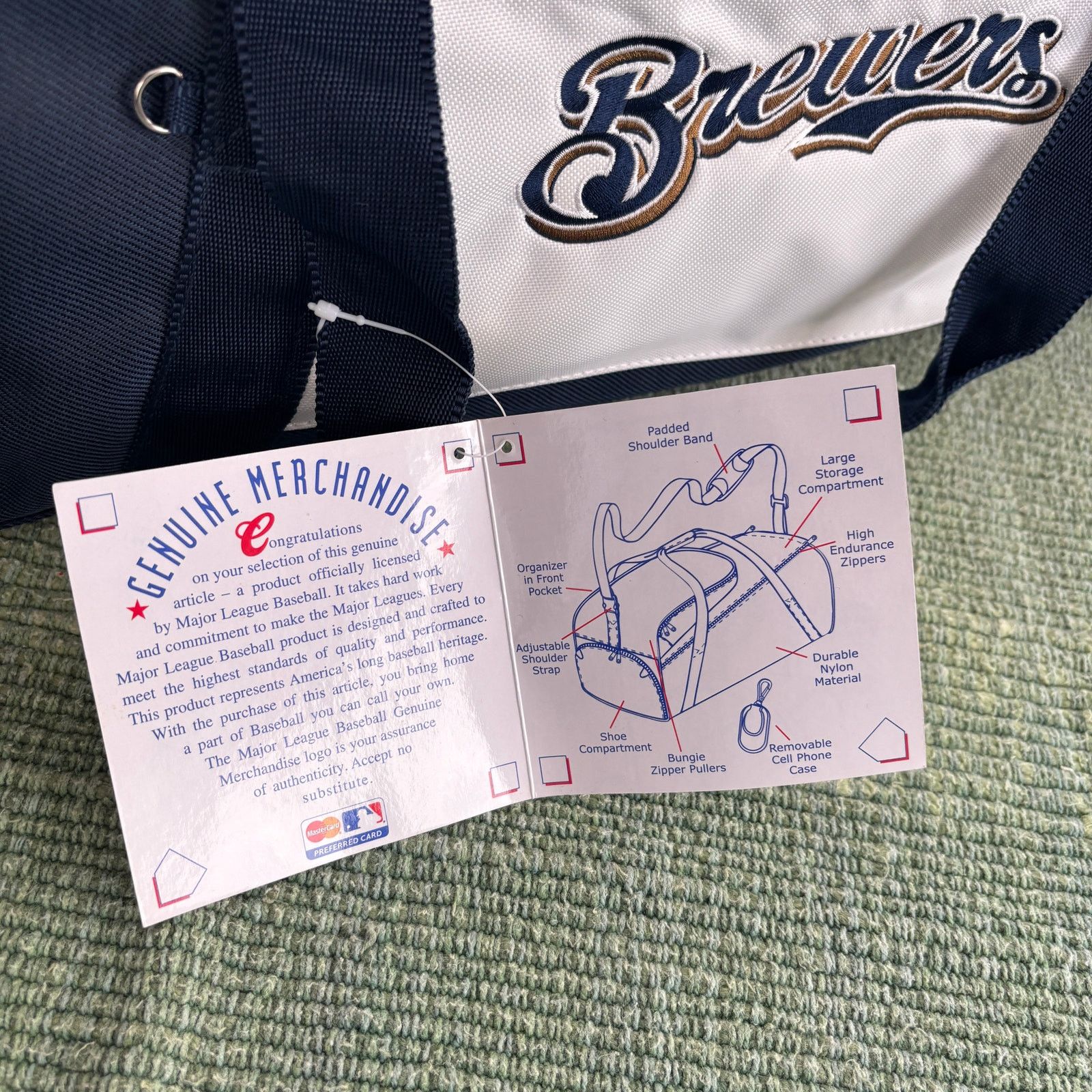 MLB × Vintage Deadstock NWT Vintage 1990s Milwaukee Brewers MLB Duffel Bag Size ONE SIZE - 4 Thumbnail