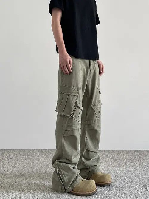 VIBE Cargo Stacked Pants Wide Leg Pants Size US 30 / EU 46 - 4 Thumbnail