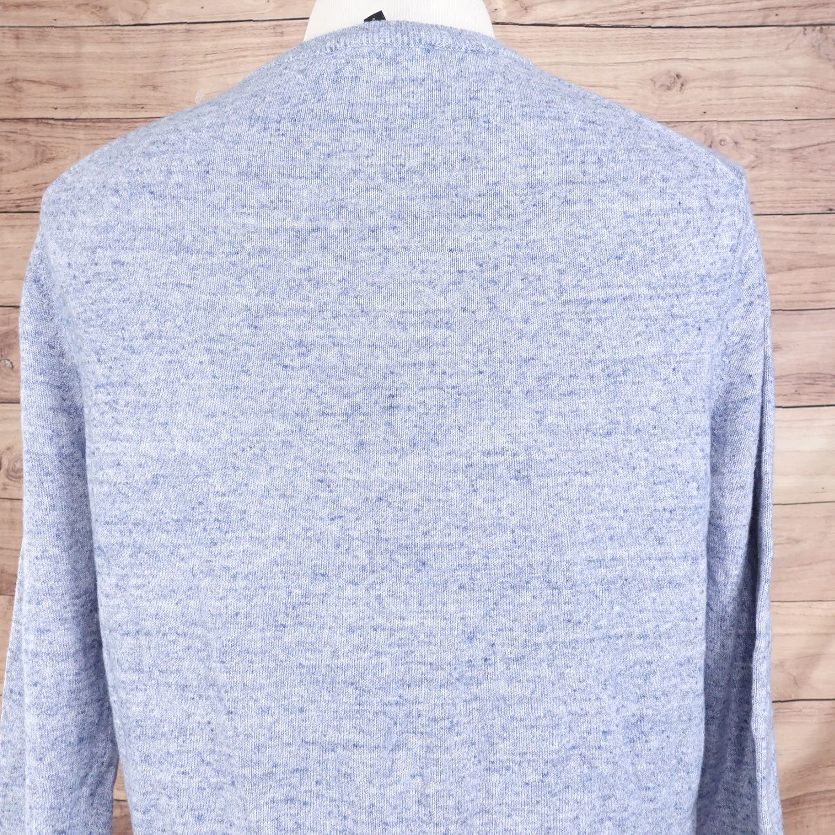 Express EXPRESS Cotton Pullover V-Neck Sweater Mens Large Blue Regular Fit Size US L / EU 52-54 / 3 - 5 Thumbnail
