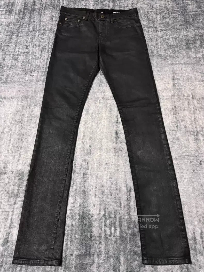 Saint Laurent Paris Saint Laurent Paris Black Vinyl Coated Wax Finished Basic Size US 28 / EU 44 - 1 Thumbnail