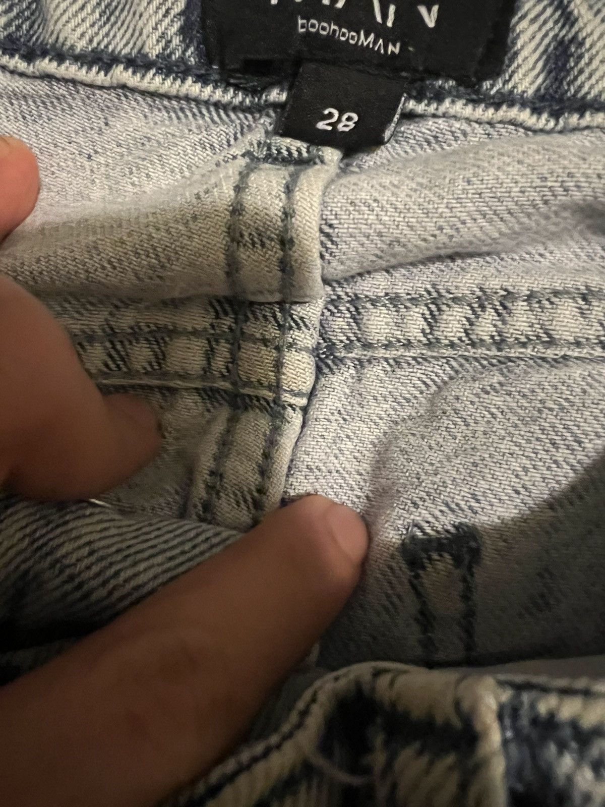 Boohoo Barbed Stitched Design Jeans Size US 28 / EU 44 - 4 Thumbnail