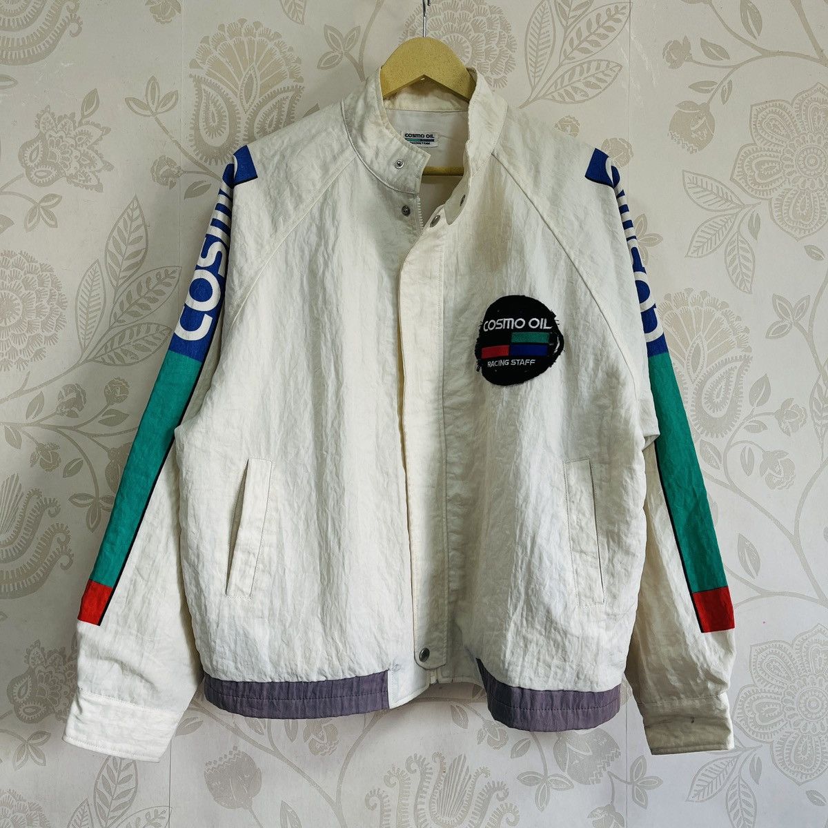Japanese Brand Vintage 80s Cosmo Oil Racing Staff Bomber Jacket Size US L / EU 52-54 / 3 - 4 Thumbnail