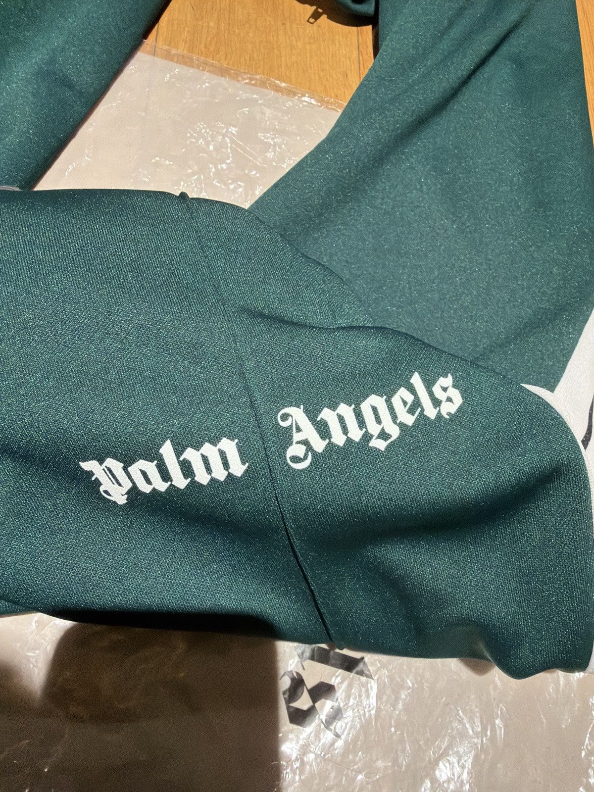 Palm Angels Palm angels green white track pants medium Size US 30 / EU 46 - 2 Thumbnail