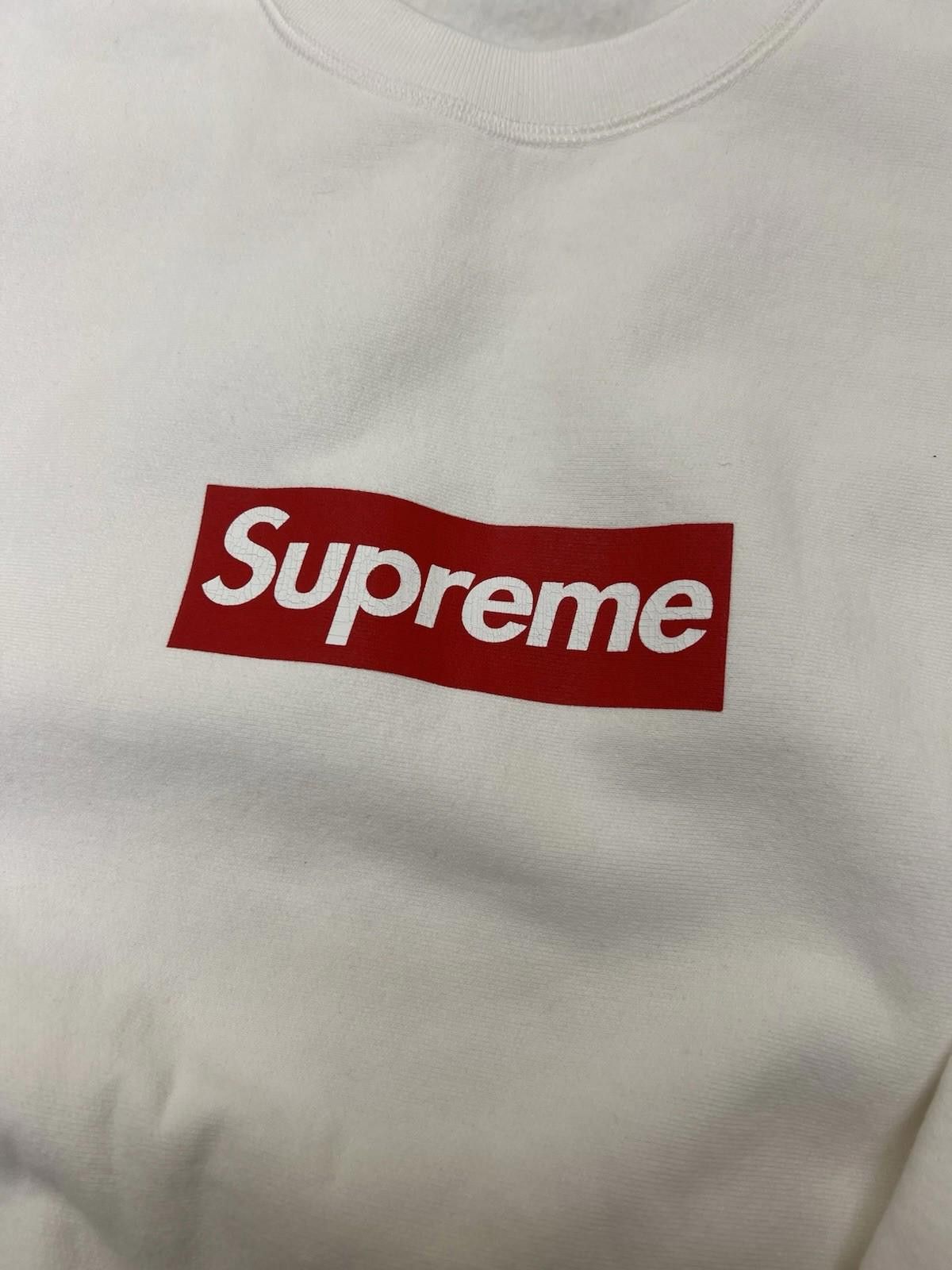 Supreme SS25 Supreme Washed Box Logo Crewneck White L Large Size US L / EU 52-54 / 3 - 3 Thumbnail