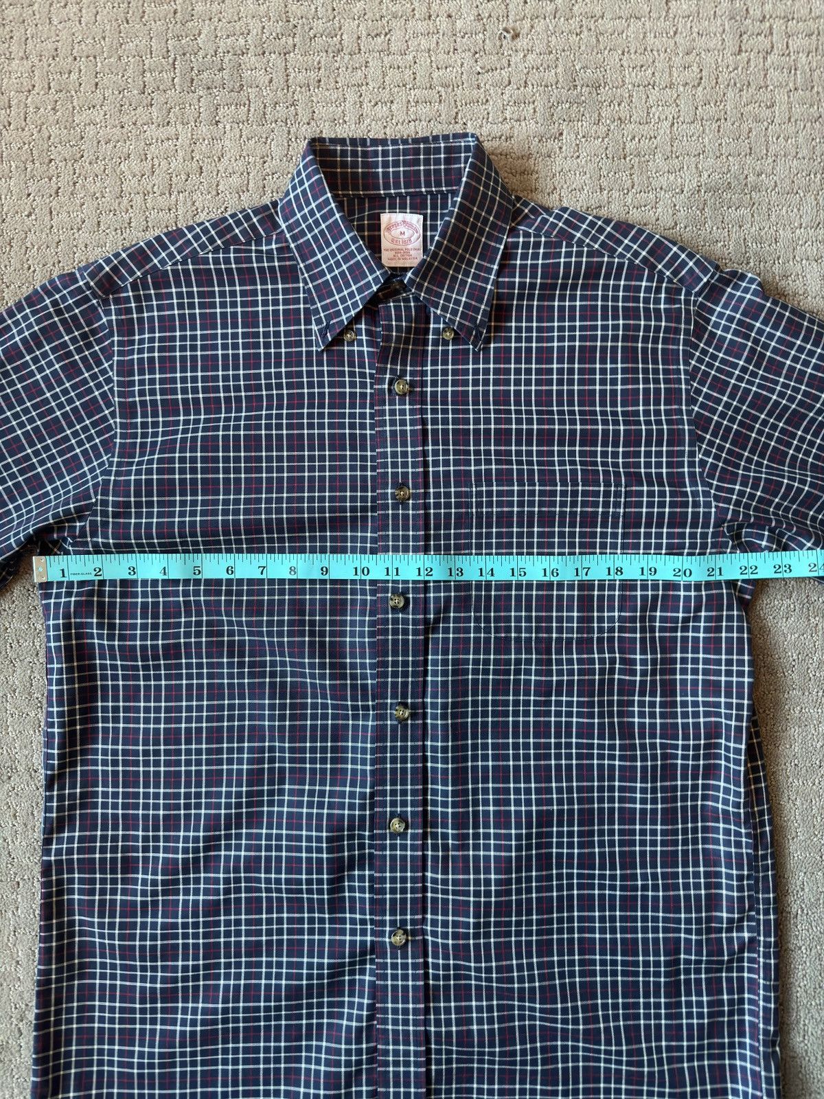 Brooks Brothers × Vintage Tartan Dress Shirt Size US M / EU 48-50 / 2 - 2 Thumbnail
