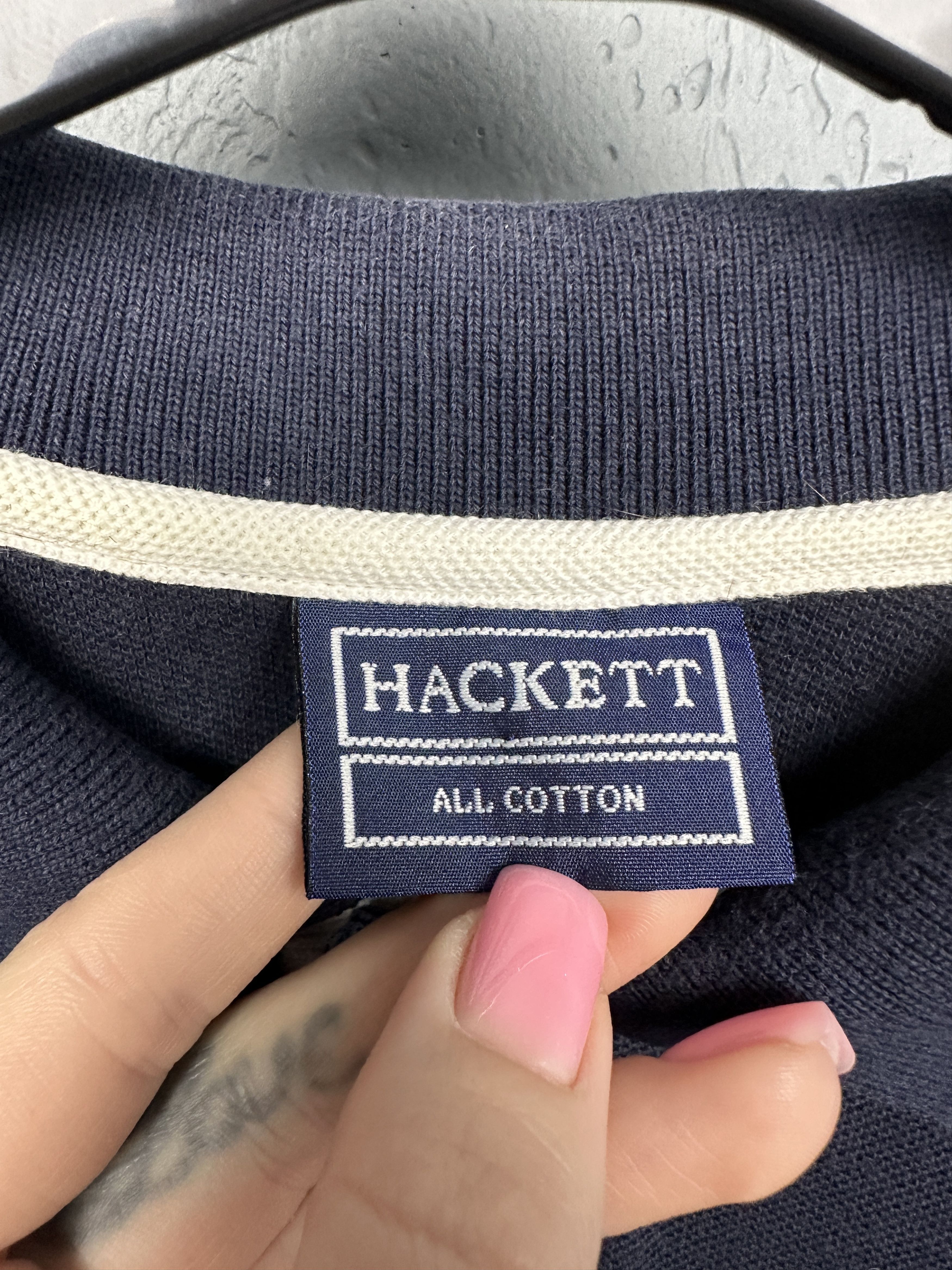 Hackett Hackett Vintage Mens Long Sleeve Polo Shirt Size US XL / EU 56 / 4 - 3 Thumbnail