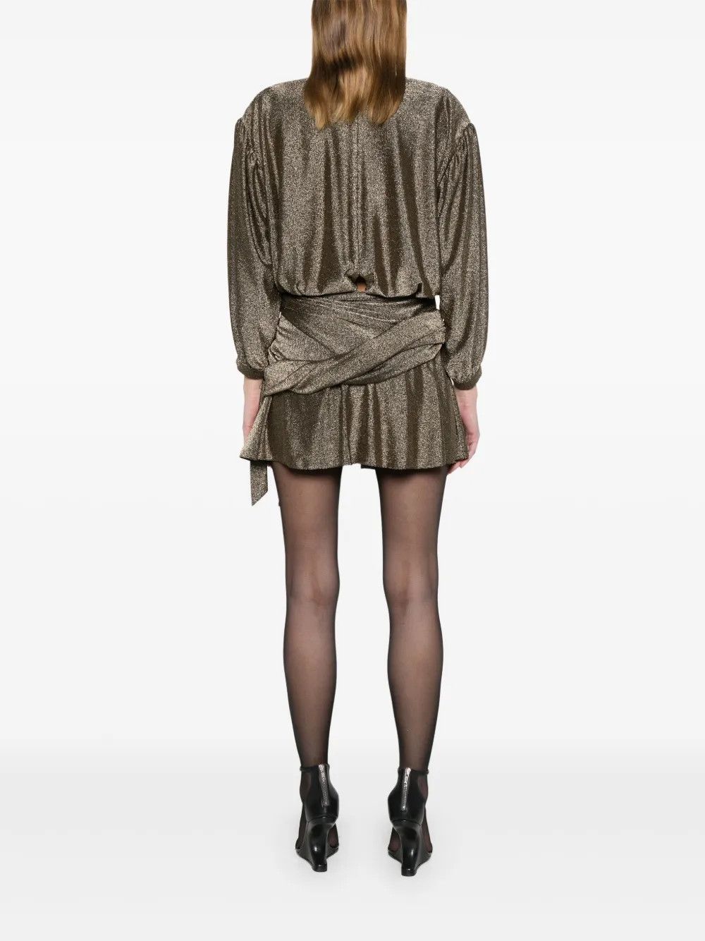 Balenciaga o1y0625 Mini Dress in Gold Size XS / US 0-2 / IT 36-38 - 4 Thumbnail