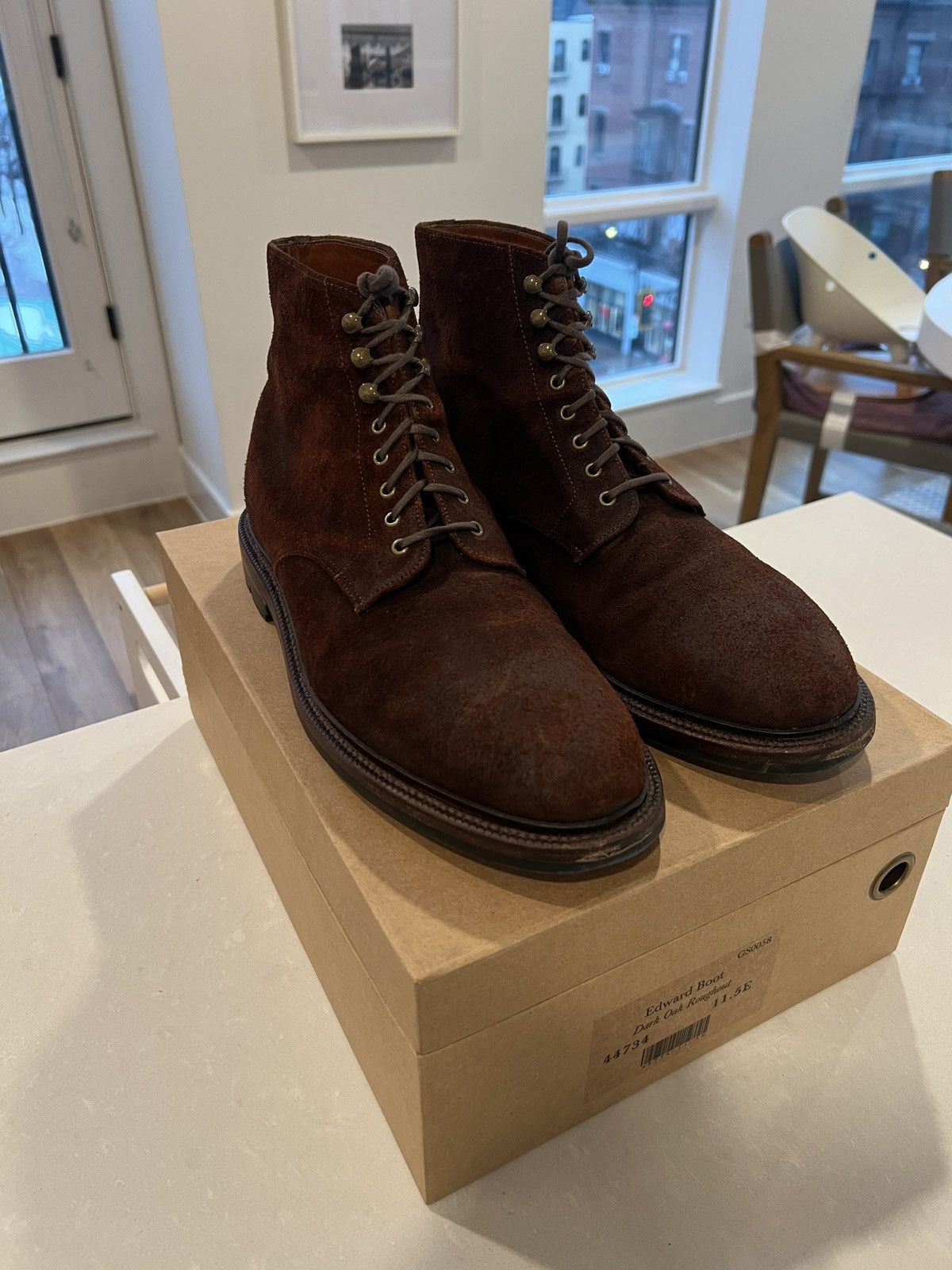 Grant Stone Grant Stone Edward Boot Dark Oak Roughout 11.5E Size US 11.5 / EU 44-45 - 2 Thumbnail