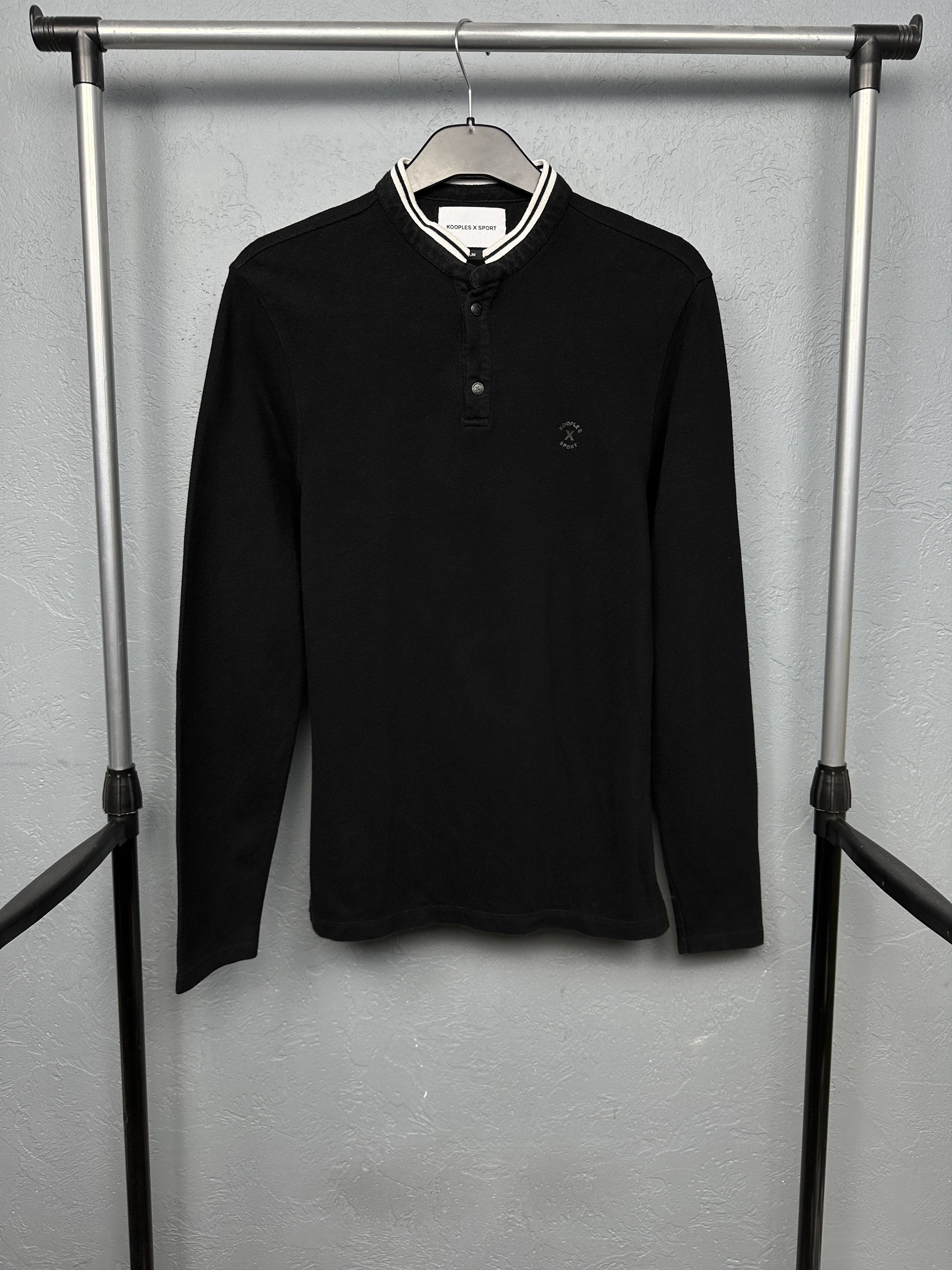 The Kooples The Kooples X Sport Mens Henley Long Sleeve Polo Shirt Size US XS / EU 42 / 0 - 1 Thumbnail