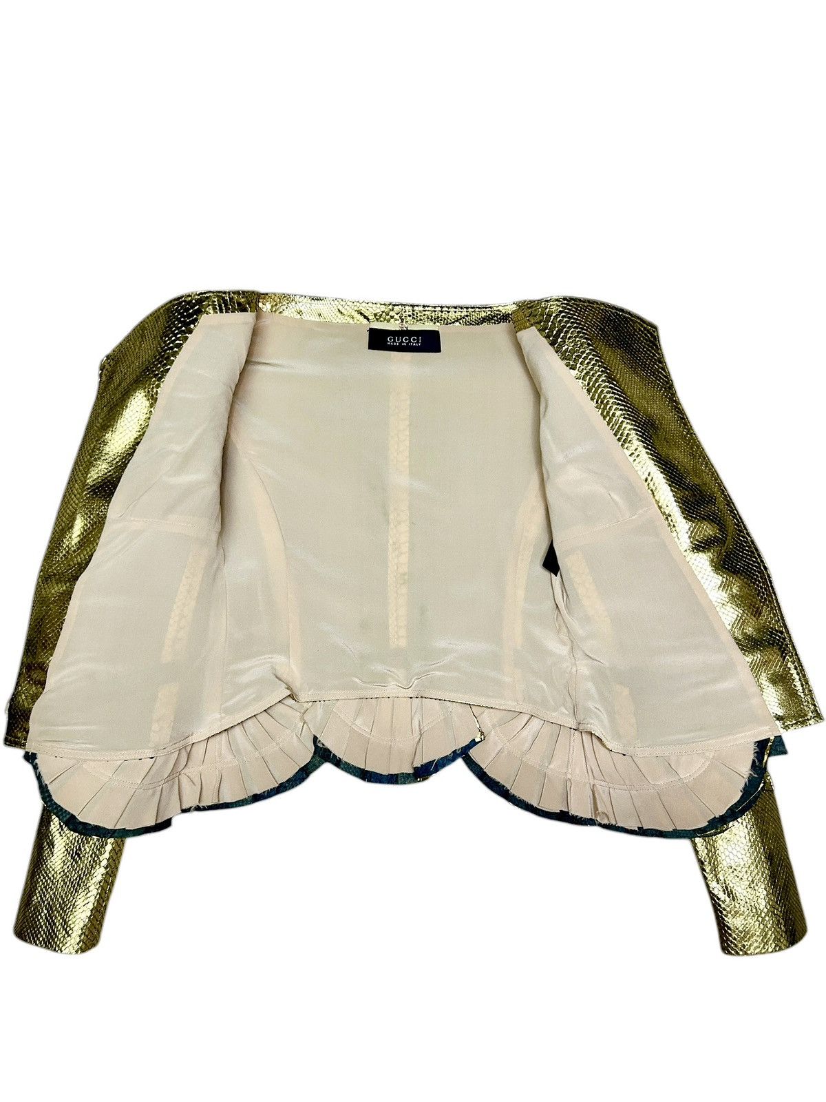 S/S 04 Gold Python Leather Jacket