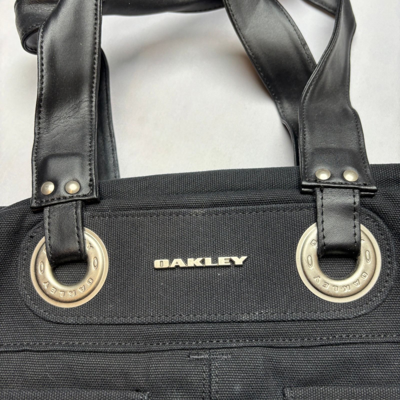 Oakley Oakley Carry On Top Handle Weekender Black Canvas Bag Size ONE SIZE - 6 Thumbnail