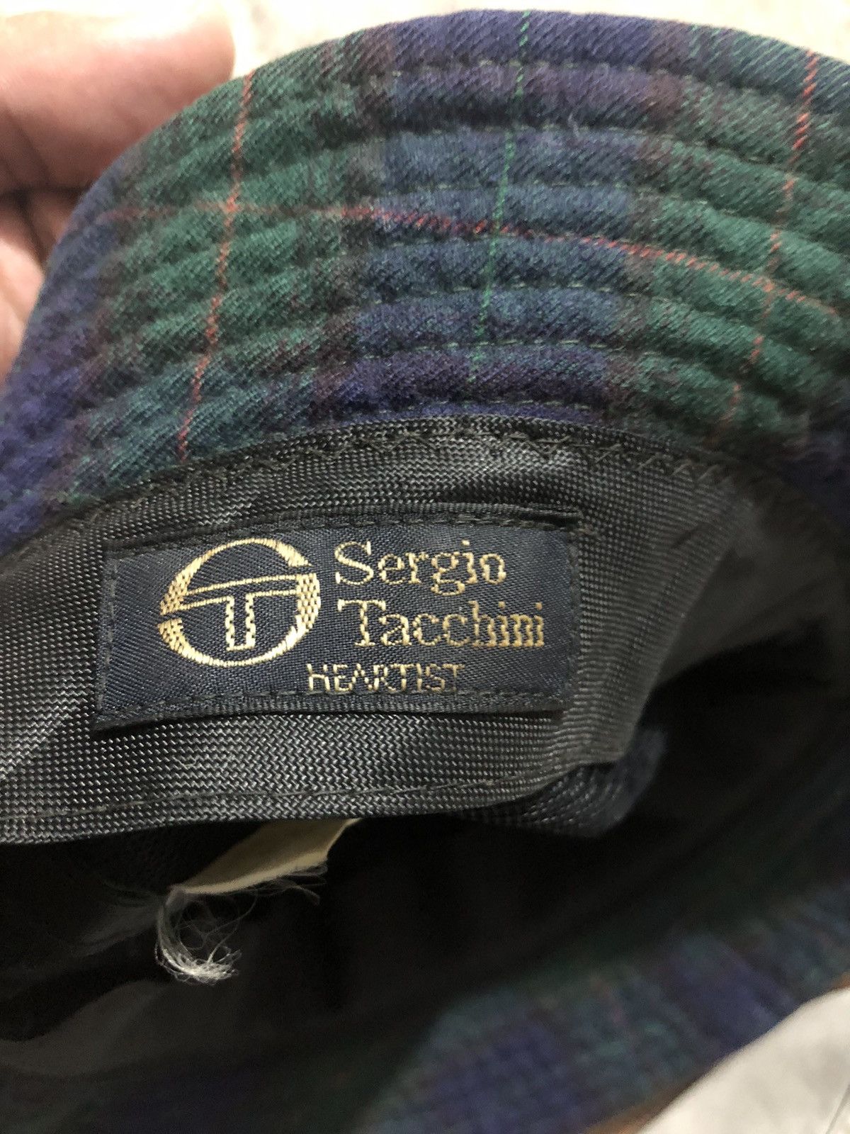 Sergio Tacchini × Vintage BUCKET HAT SERGIO TACCHINI BLUE/GREEN Size ONE SIZE - 6 Thumbnail