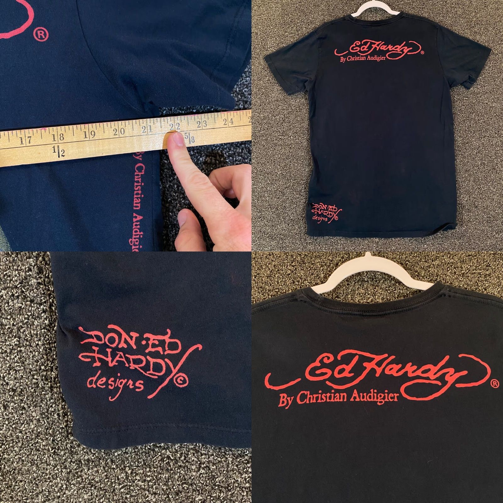 Ed Hardy VINTAGE Ed Hardy Shirt Mens Large Black Tee Born Free Bird Christian Audigier S/S Y2K T-Shirt Men Black Graphic Print Crew Neck Short Sleeve Size US L / EU 52-54 / 3 - 8 Thumbnail