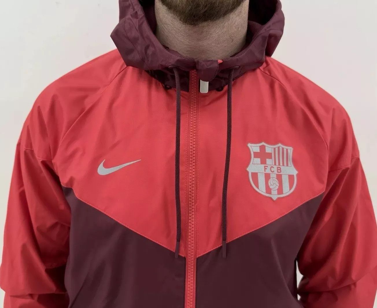 Nike Barcelona Training Hoodie Jacket Winbraker Soccer Mens Size US S / EU 44-46 / 1 - 3 Thumbnail